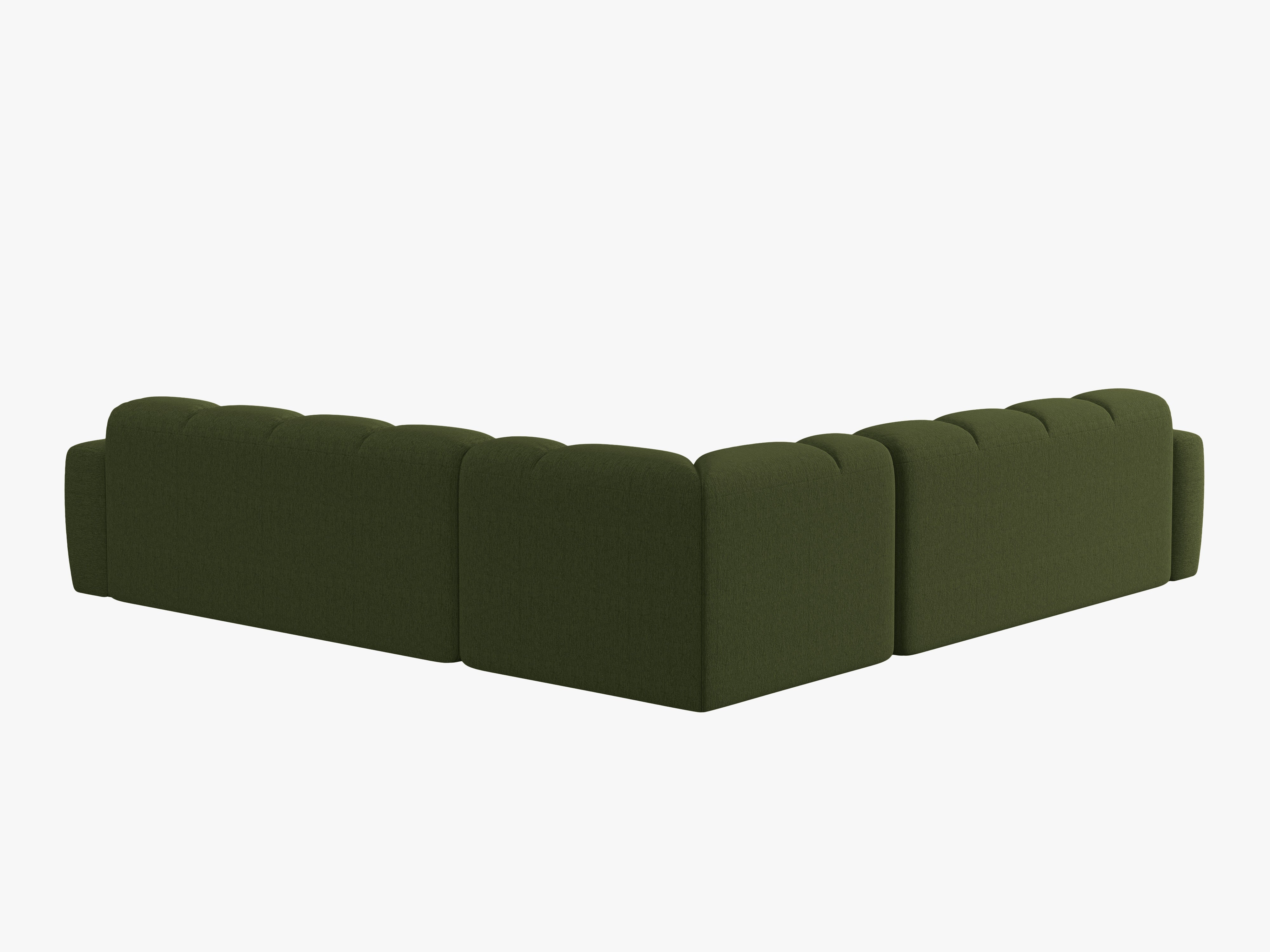 Symmetrical Corner Sofa LISA Green Chenille