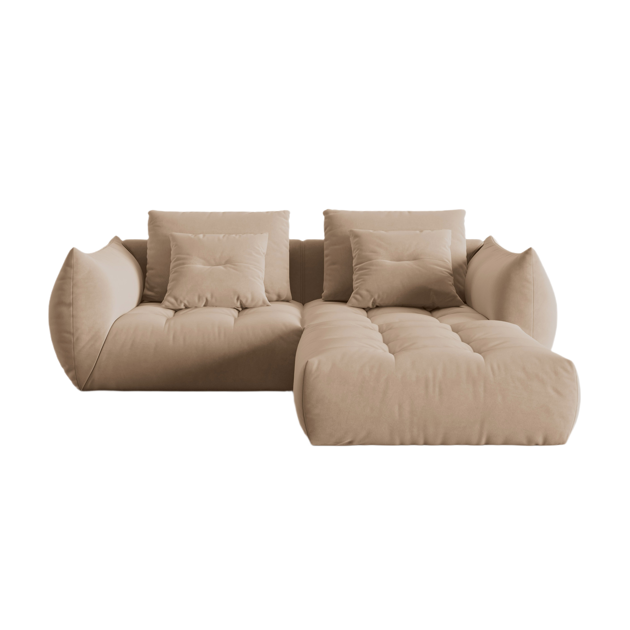 Velvet Modular Sofa, "Bloom", 3 Sitze, Sand, 232x216x95
In Europa gemacht