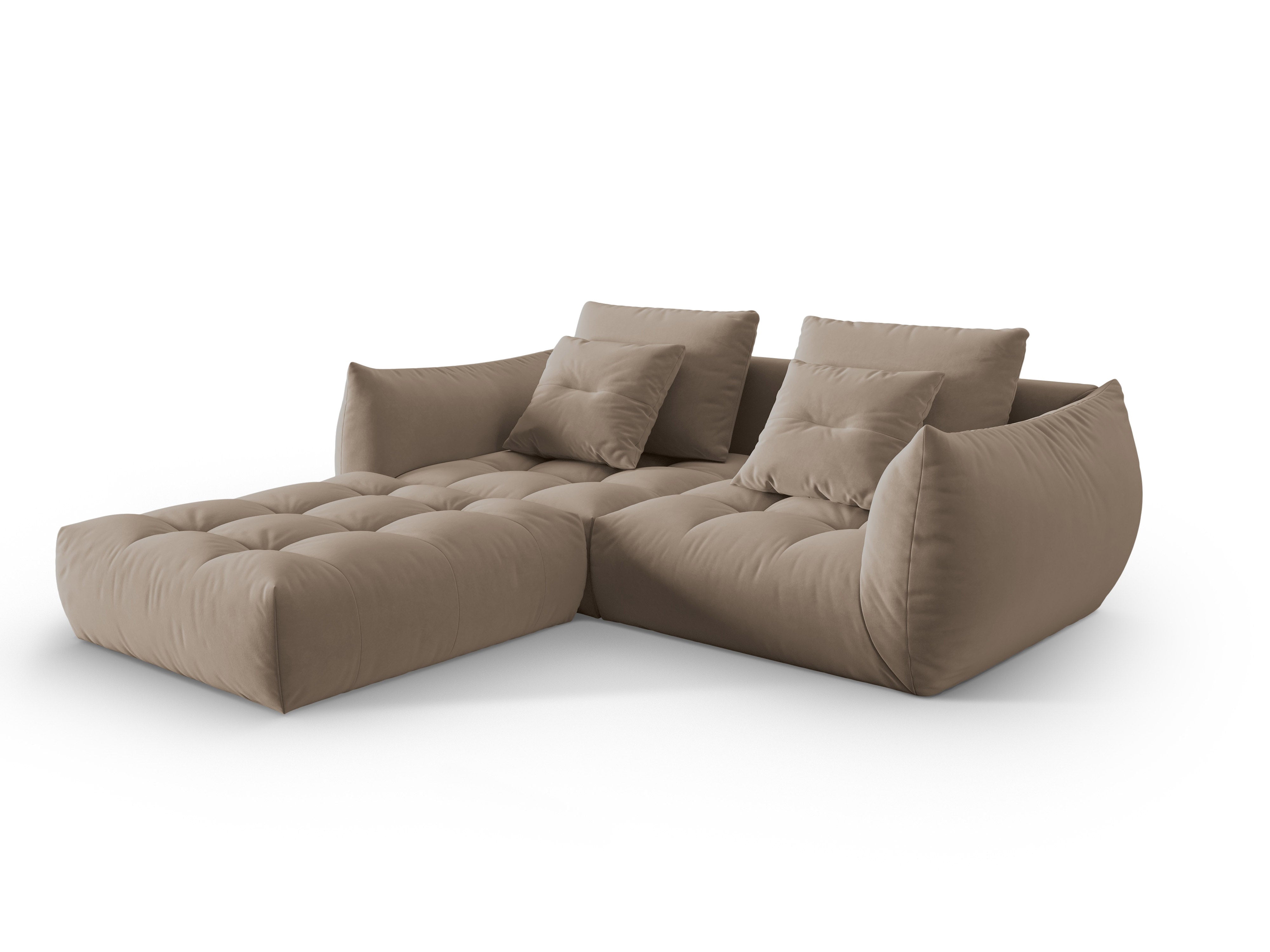 Velvet Modular Sofa, "Bloom", 3 Sitze, Hellbraun, 232x216x95
In Europa gemacht