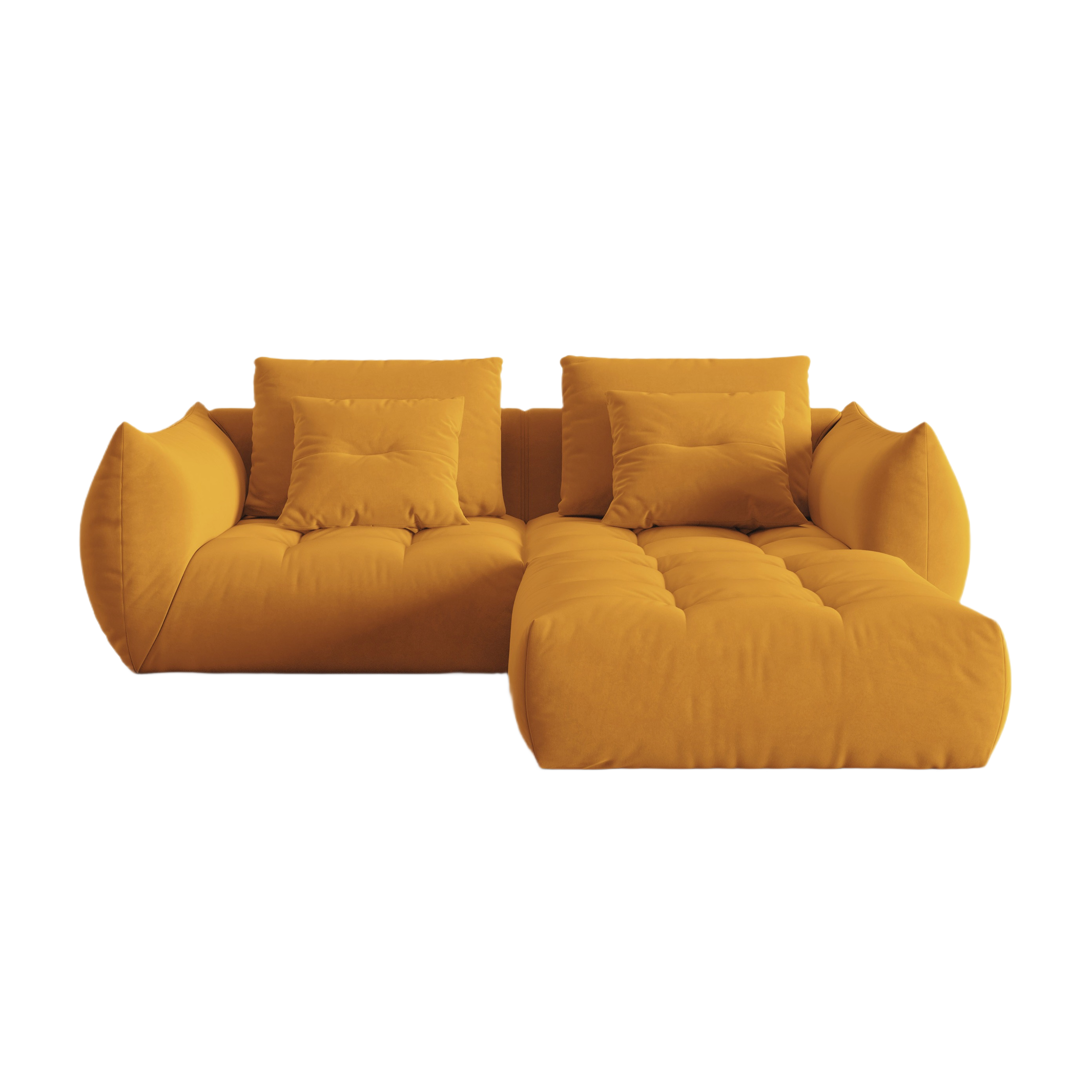 Velvet Modular Sofa, "Bloom", 3 Sitze, Gelb, 232x216x95
In Europa gemacht