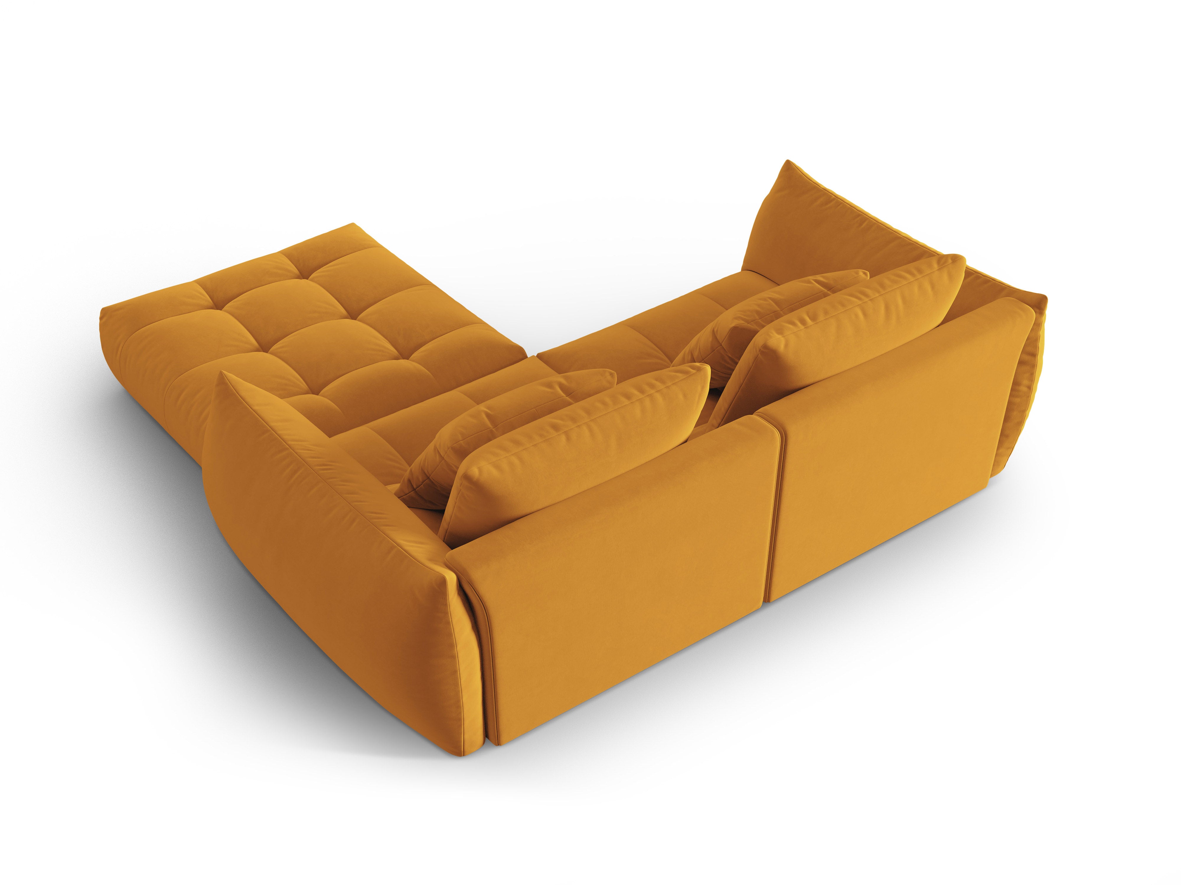 Velvet Modular Sofa, "Bloom", 3 Sitze, Gelb, 232x216x95
In Europa gemacht