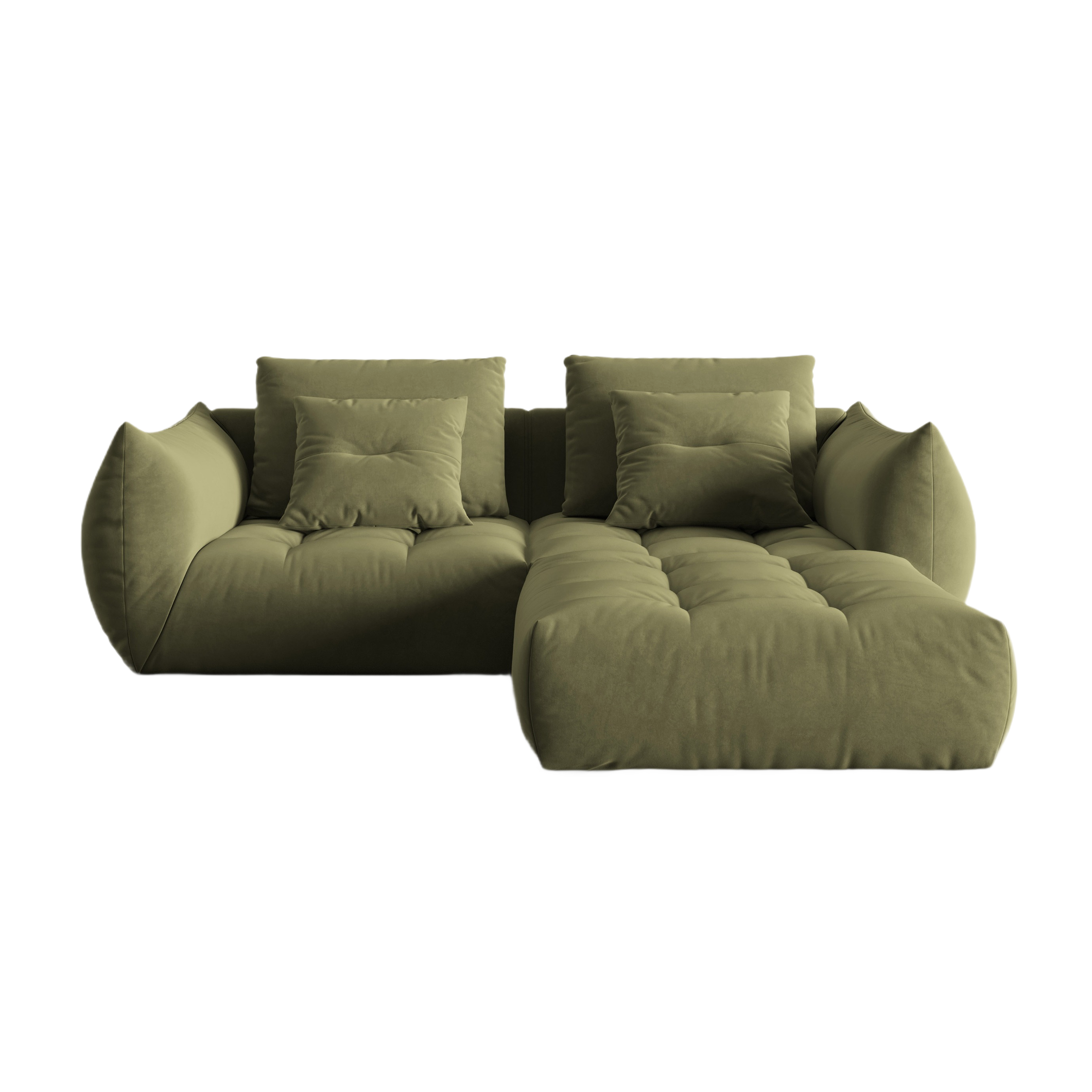 Velvet Modular Sofa, "Bloom", 3 Sitze, hellgrün, 232x216x95
In Europa gemacht