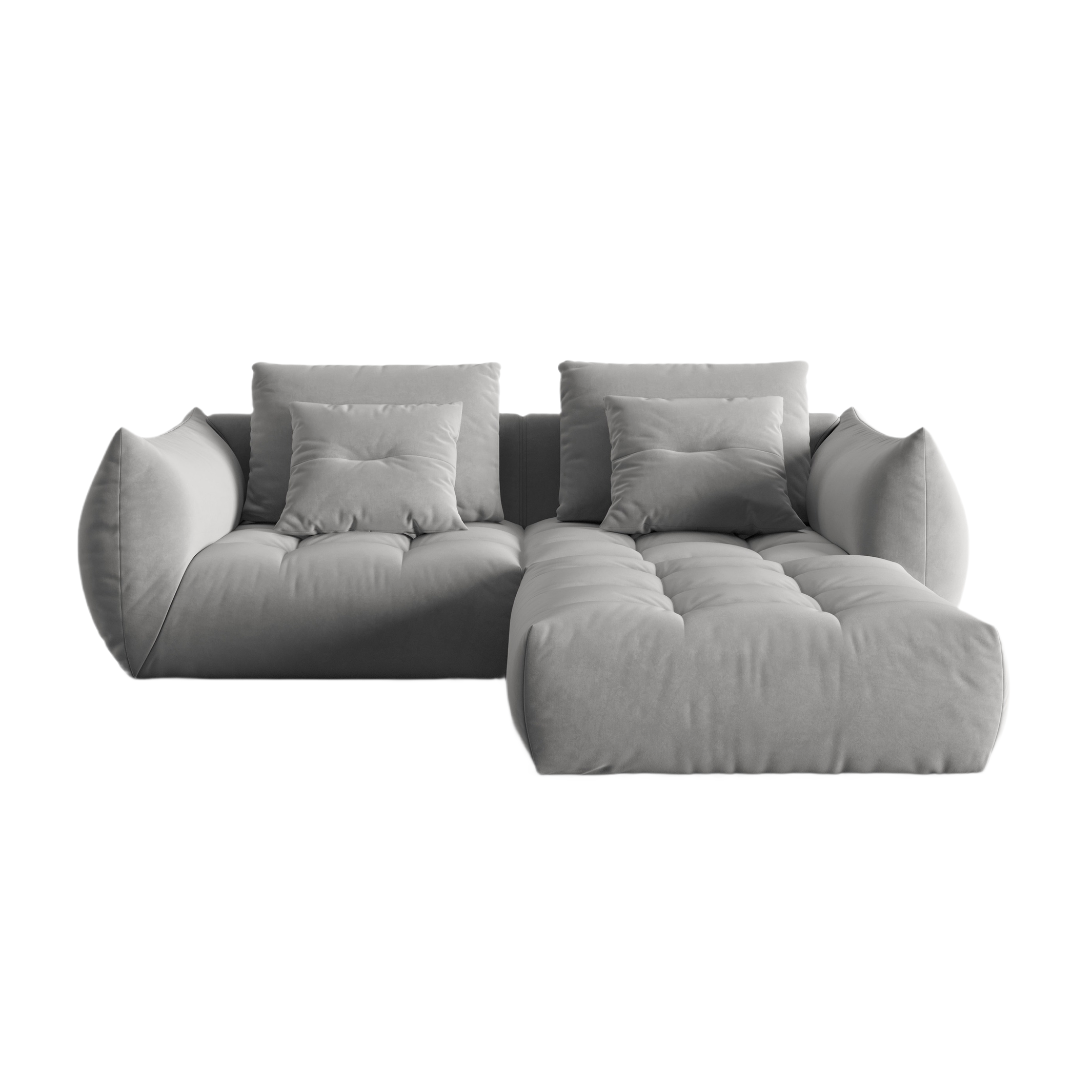 Velvet Modular Sofa, "Bloom", 3 Sitze, Grau, 232x216x95
In Europa gemacht
