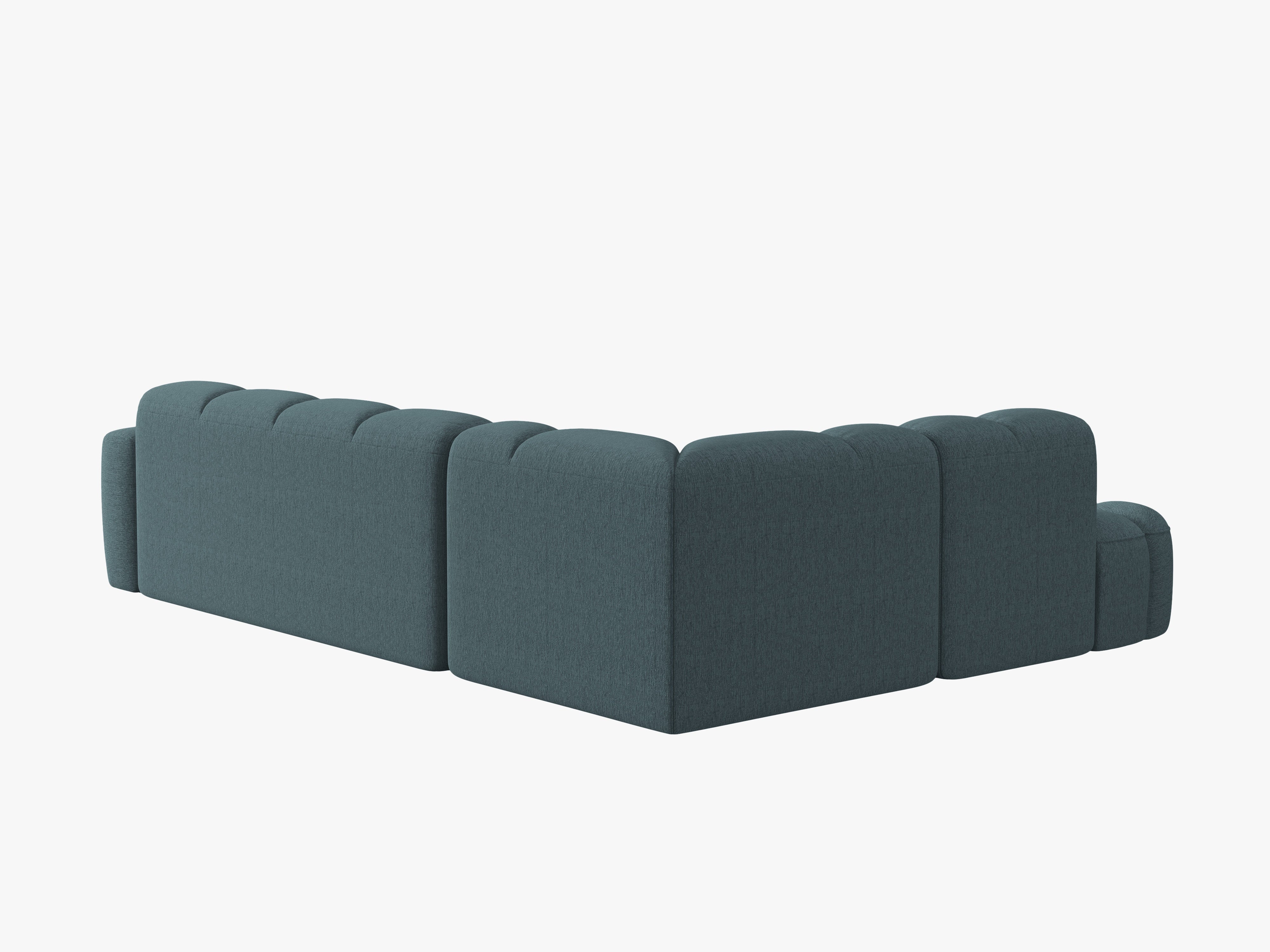 Linksseitiges Ecksofa LISA in hellblauem Chenille