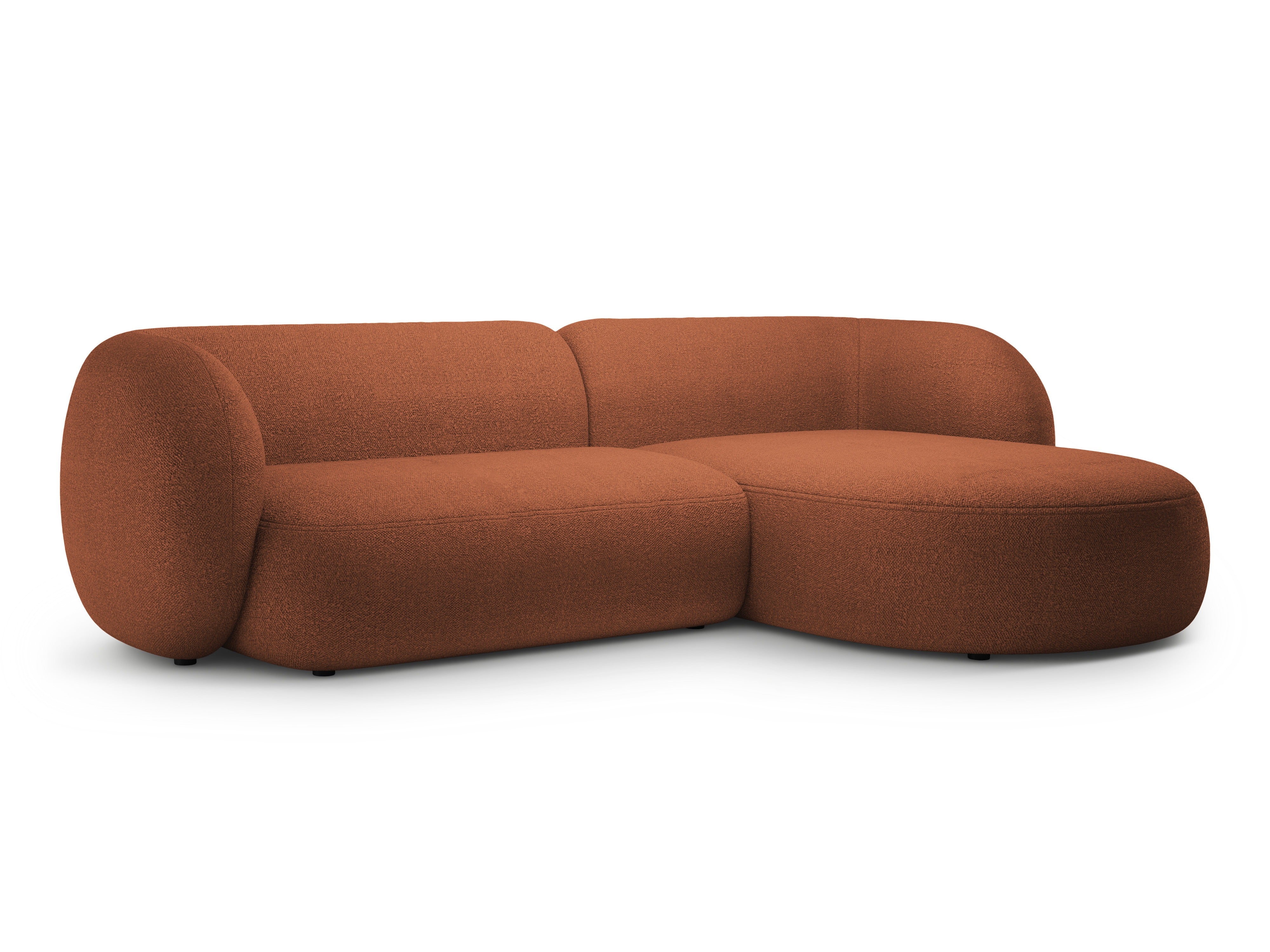 Narożnik prawostronny 3-osobowy KATE terracotta boucle