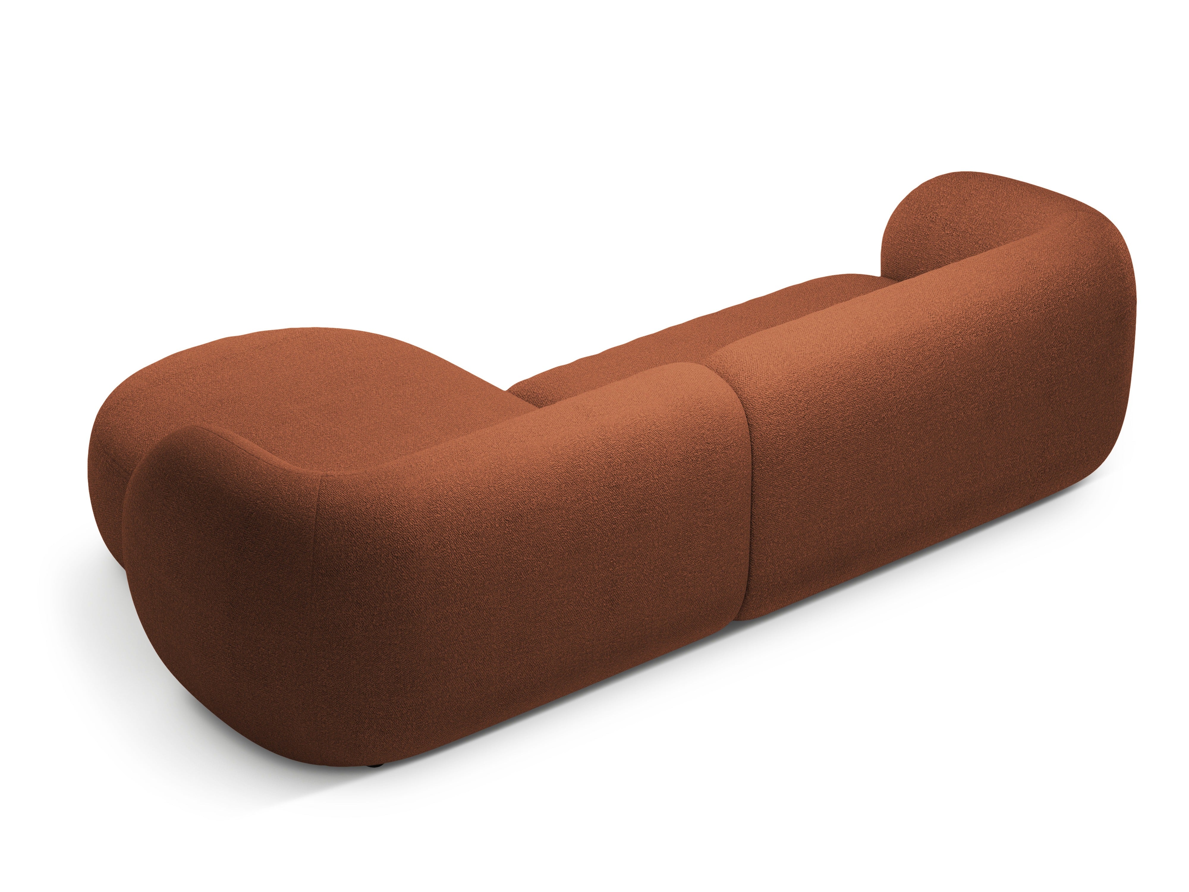 Narożnik prawostronny 3-osobowy KATE terracotta boucle