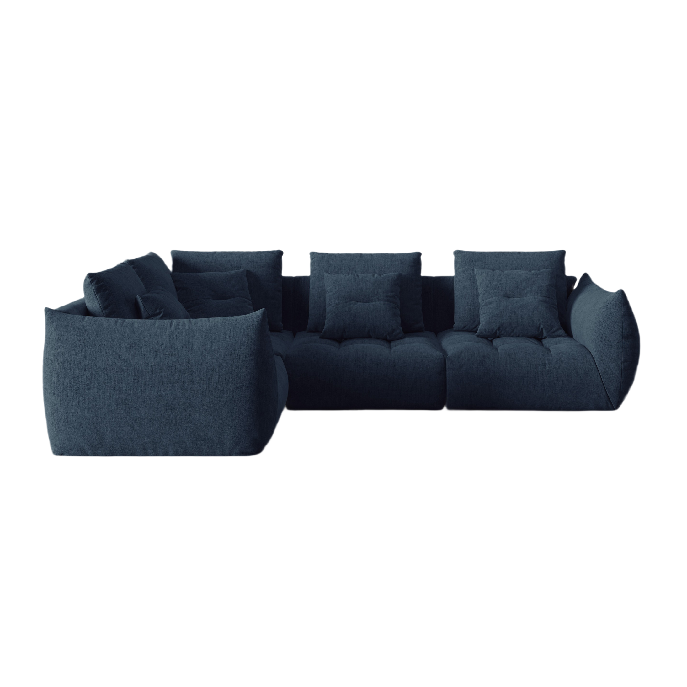 Modulares linke Ecksofa, "Bloom", 3 Sitze, Dunkelblau, 316x216x95
In Europa gemacht