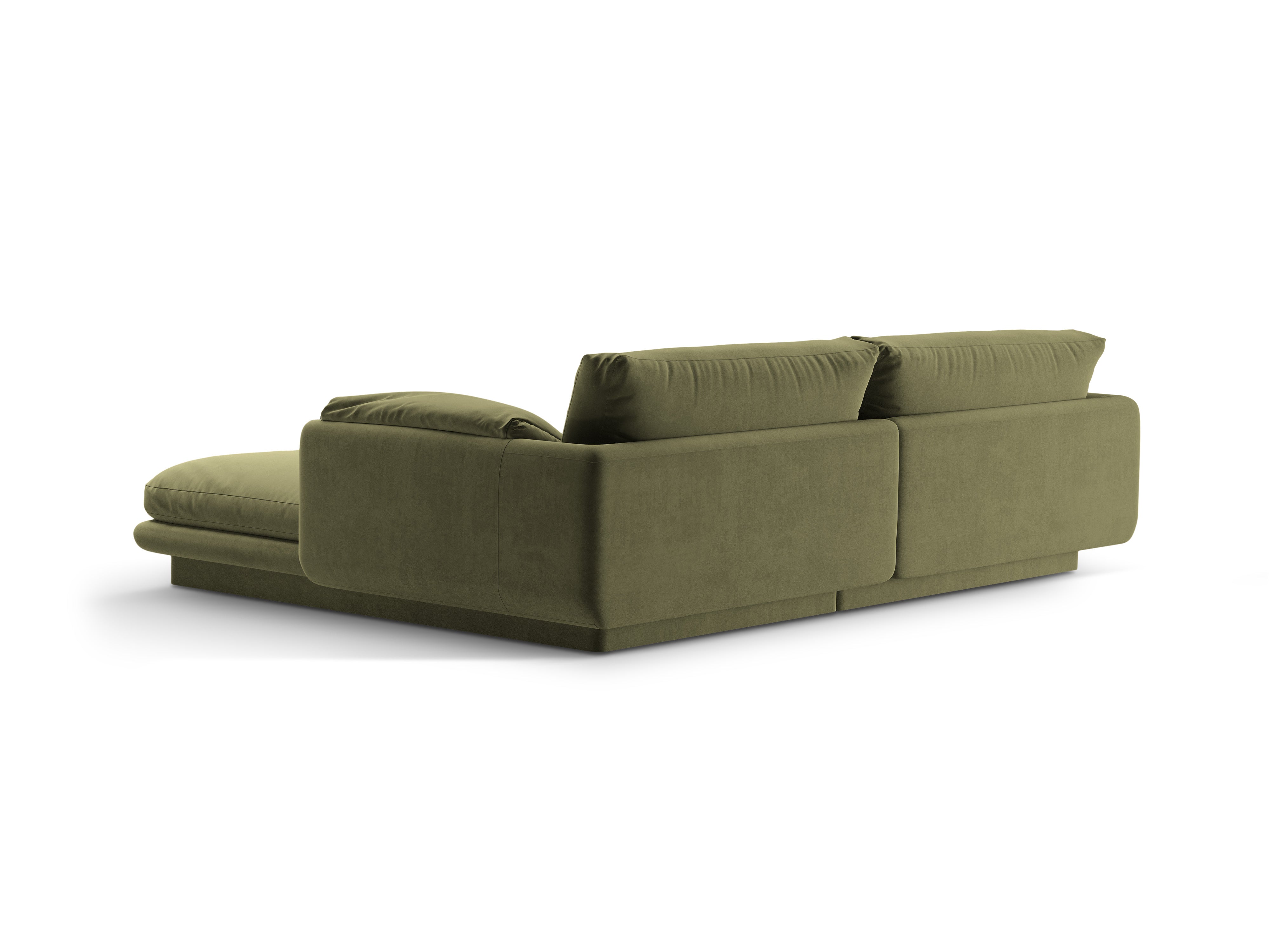 Velvet 3-person left-handed corner light-green torino
