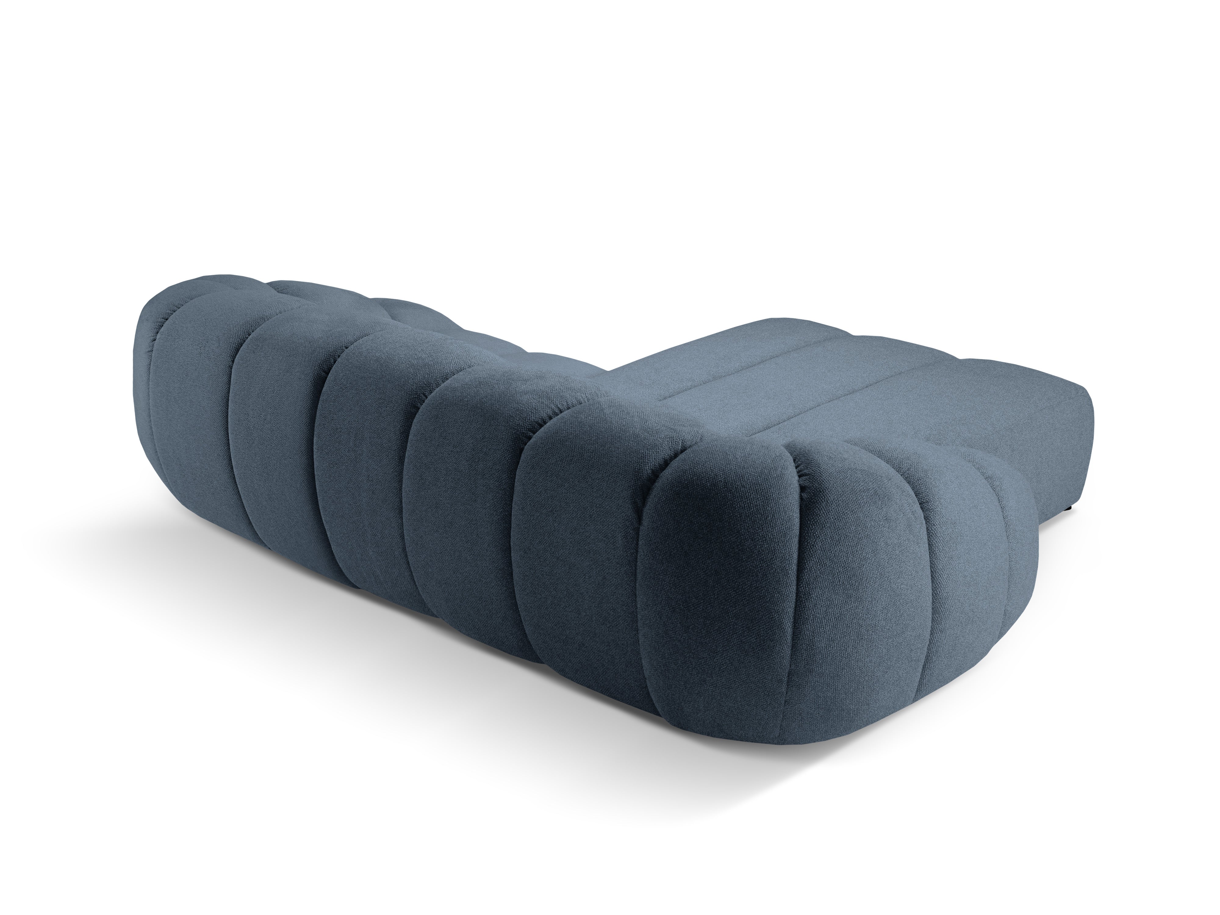 Dreisitzer-Ecksofa links DIANA hellblau Chenille