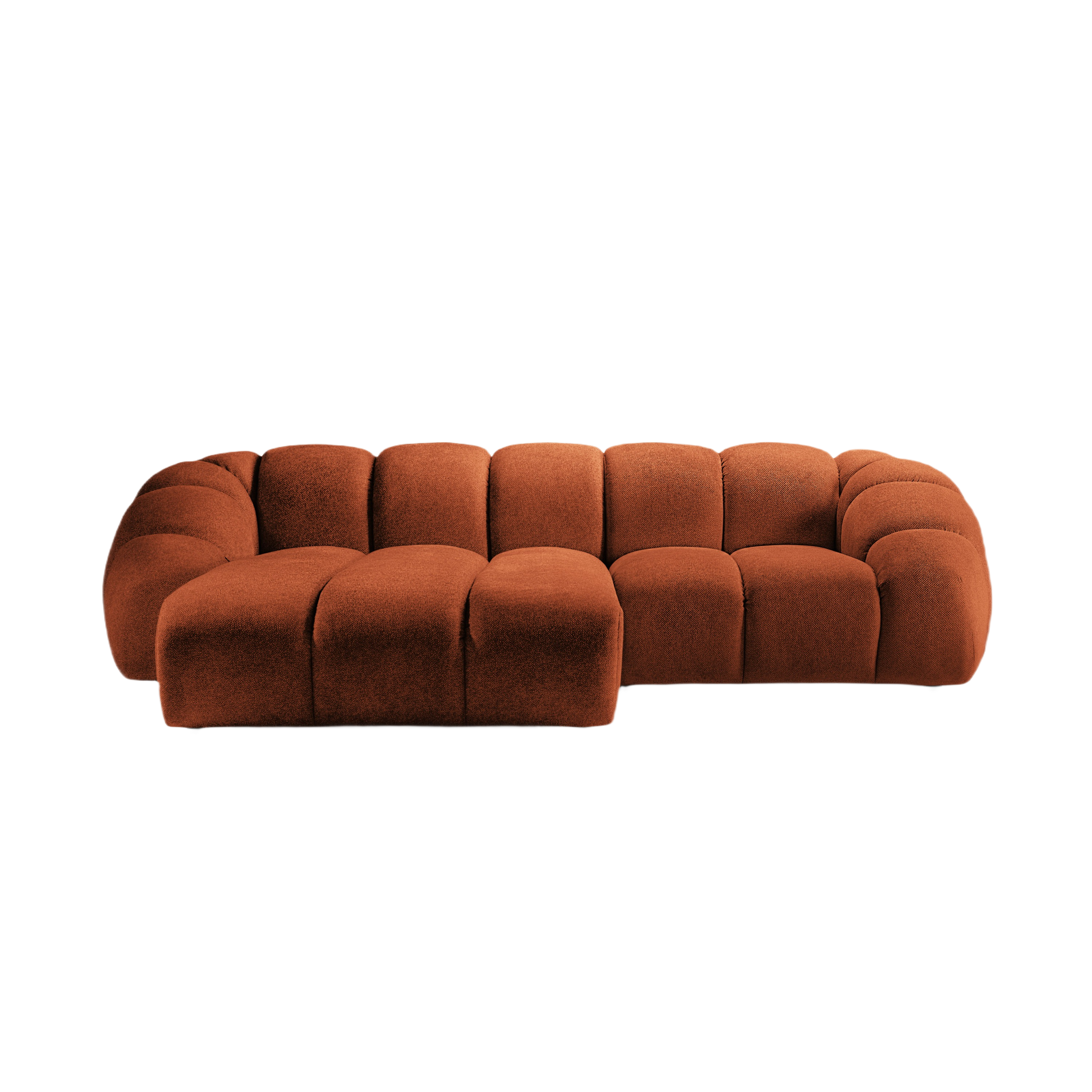 Narożnik 3-osobowy lewostronny DIANA terracotta szenil