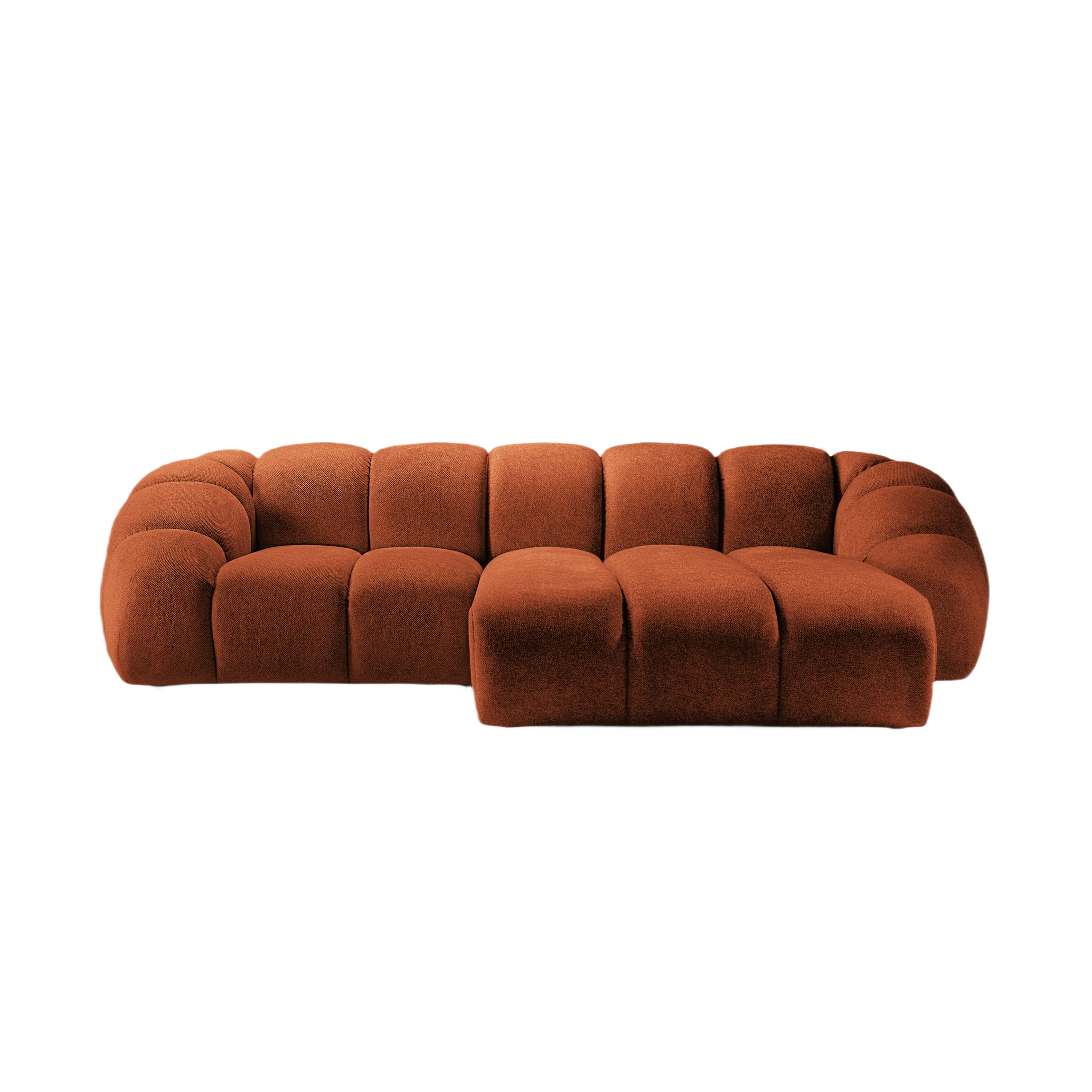 Narożnik 3-osobowy prawostronny DIANA terracotta szenil