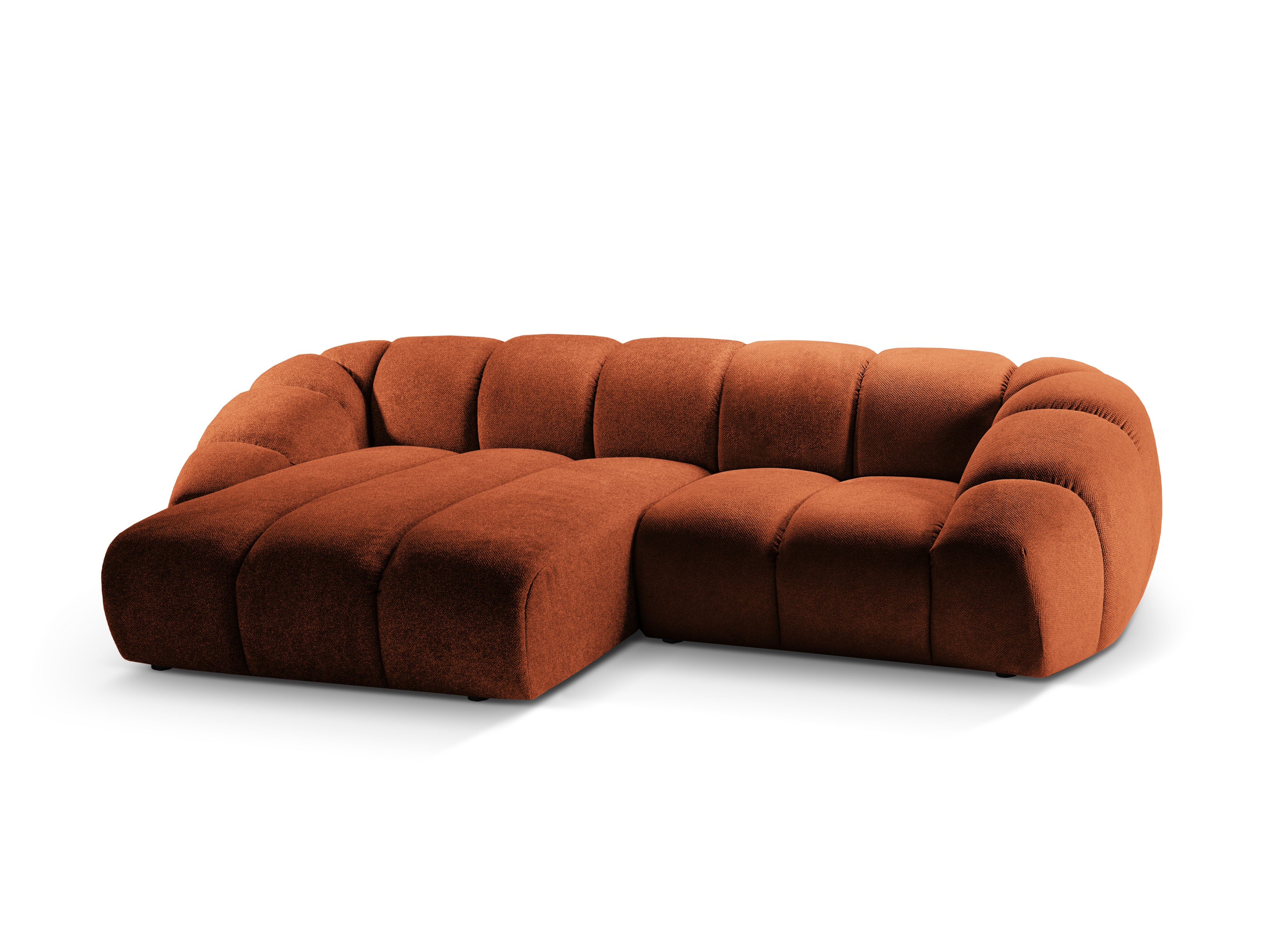 Narożnik 3-osobowy lewostronny DIANA terracotta szenil
