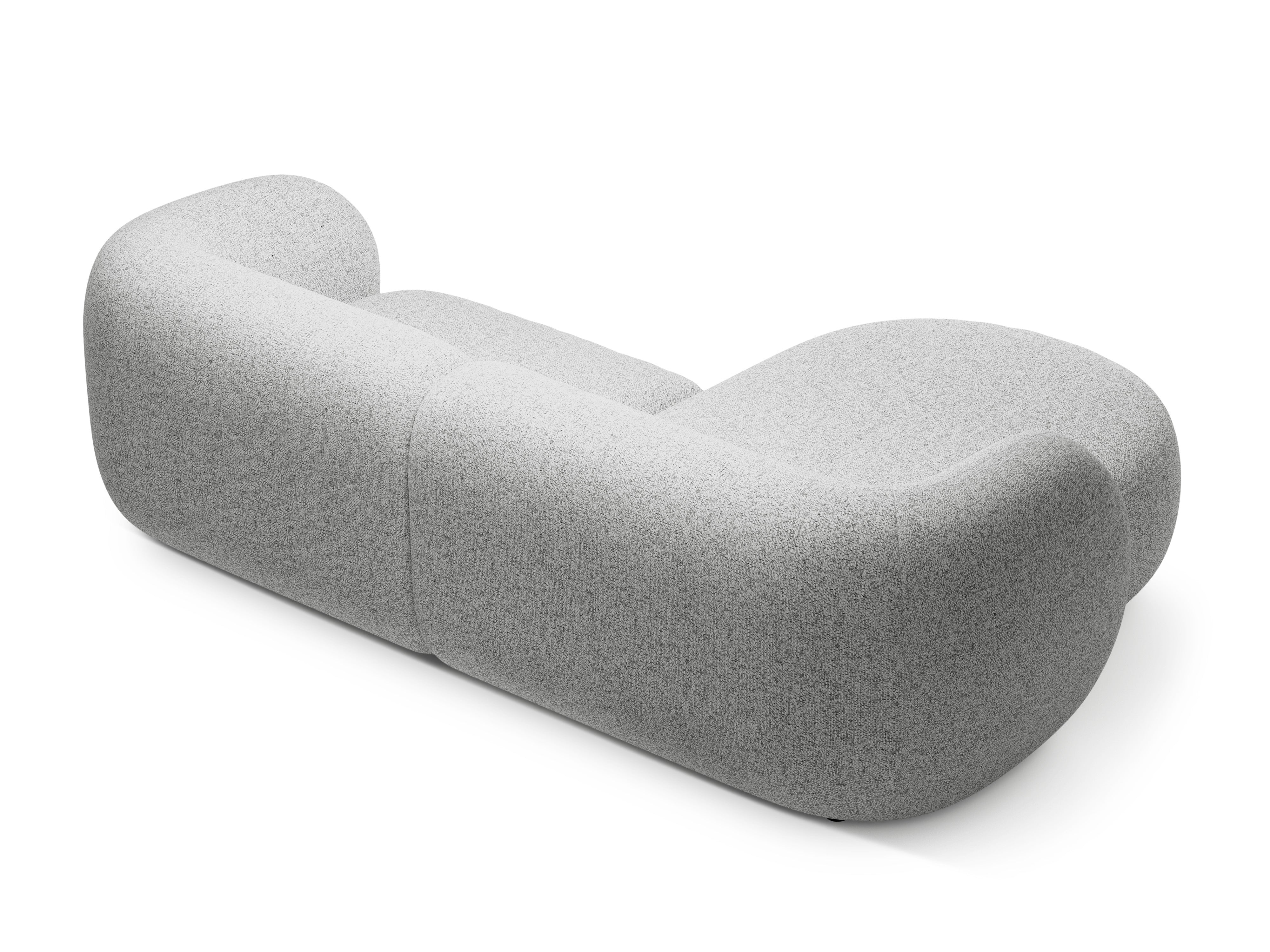 Linksseitiges 2-Sitzer-Sofa KATE hellgrau Melange