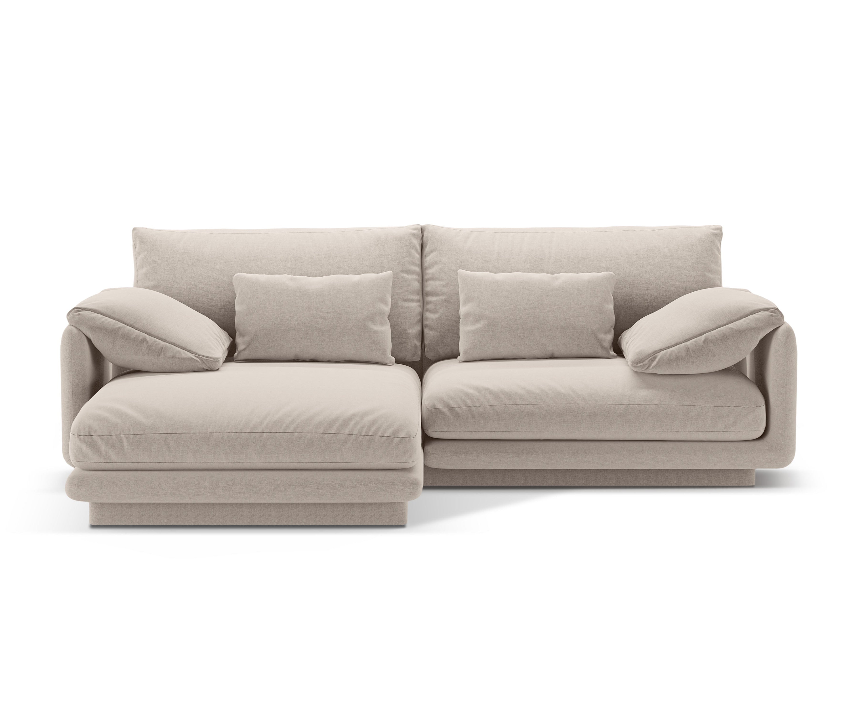 Linke LEVE-Ecke 3-Personen leichte Beige Torino