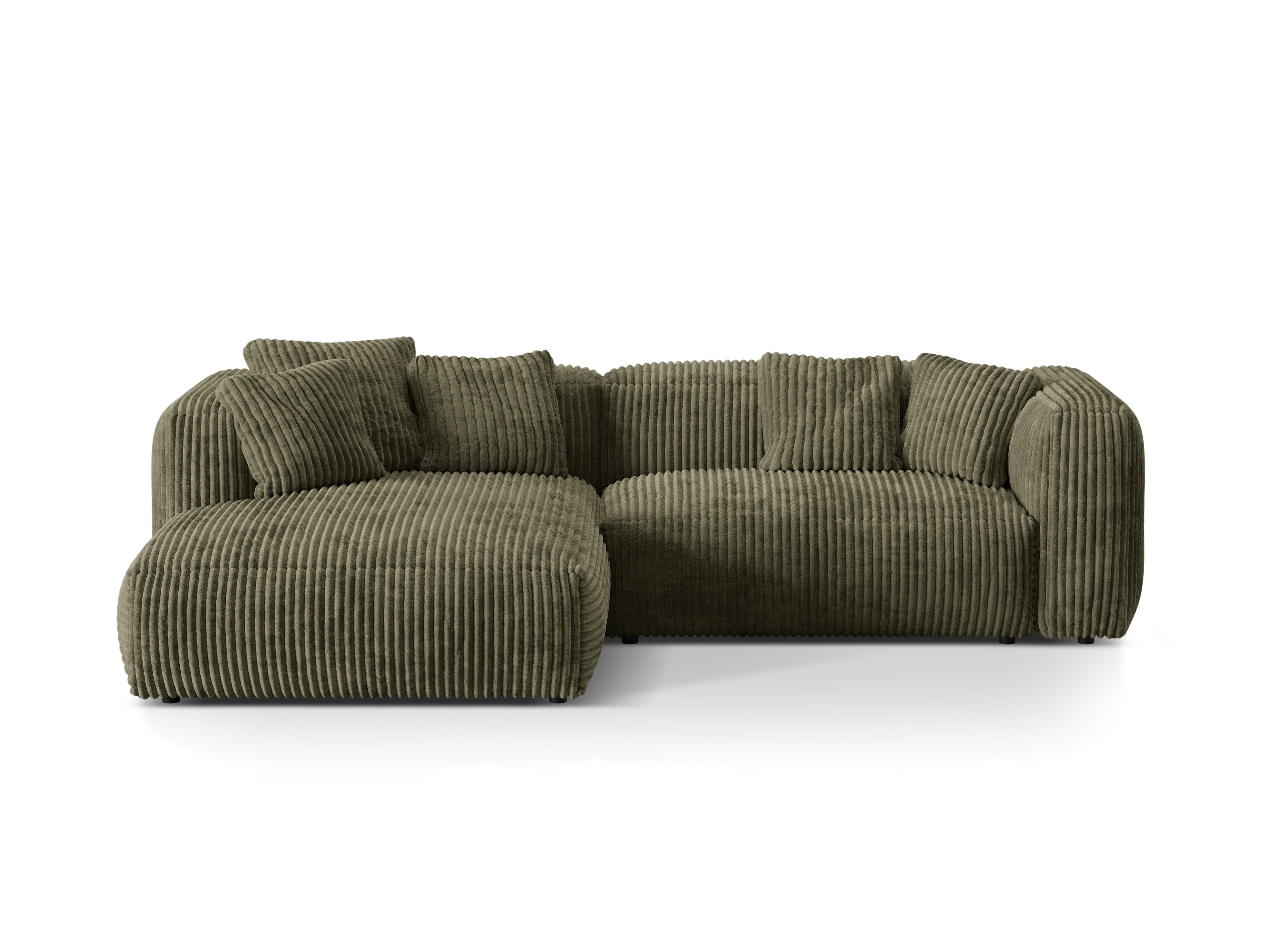 Left-handed corner of 2-person Martina Green Corduroy