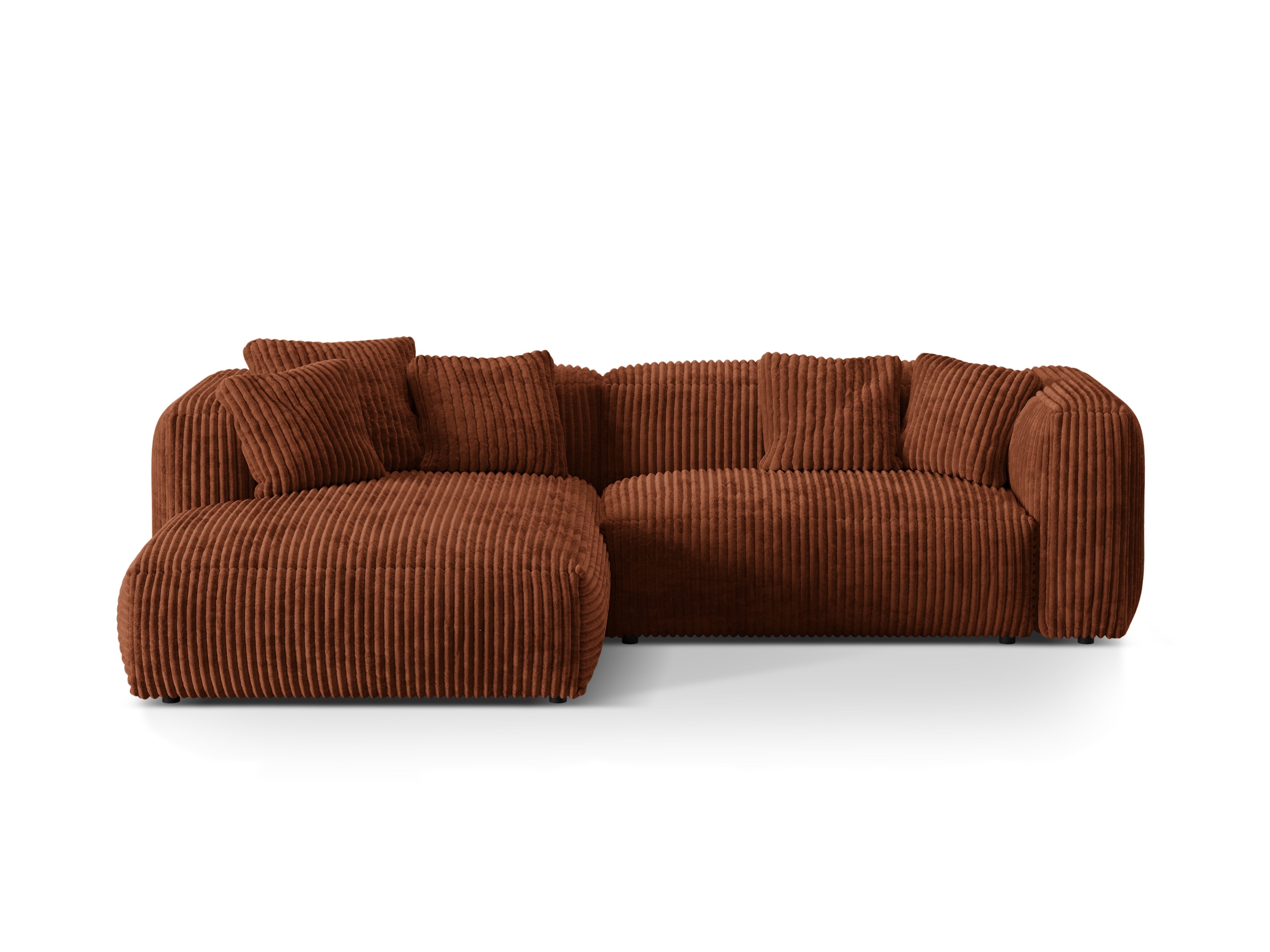 Left-hand corner of 2-person Martin brick corduroy