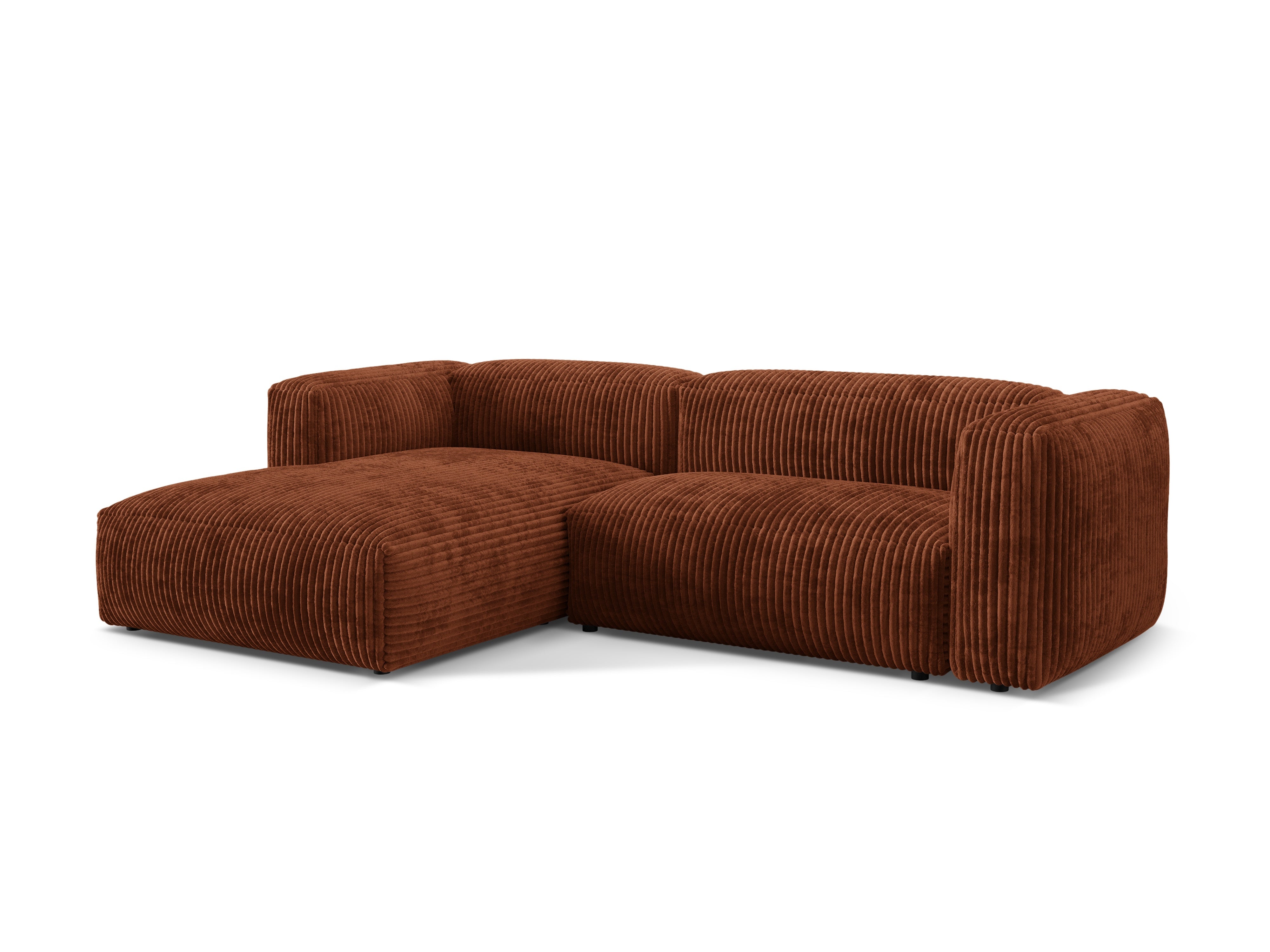 Left-hand corner of 2-person Martin brick corduroy
