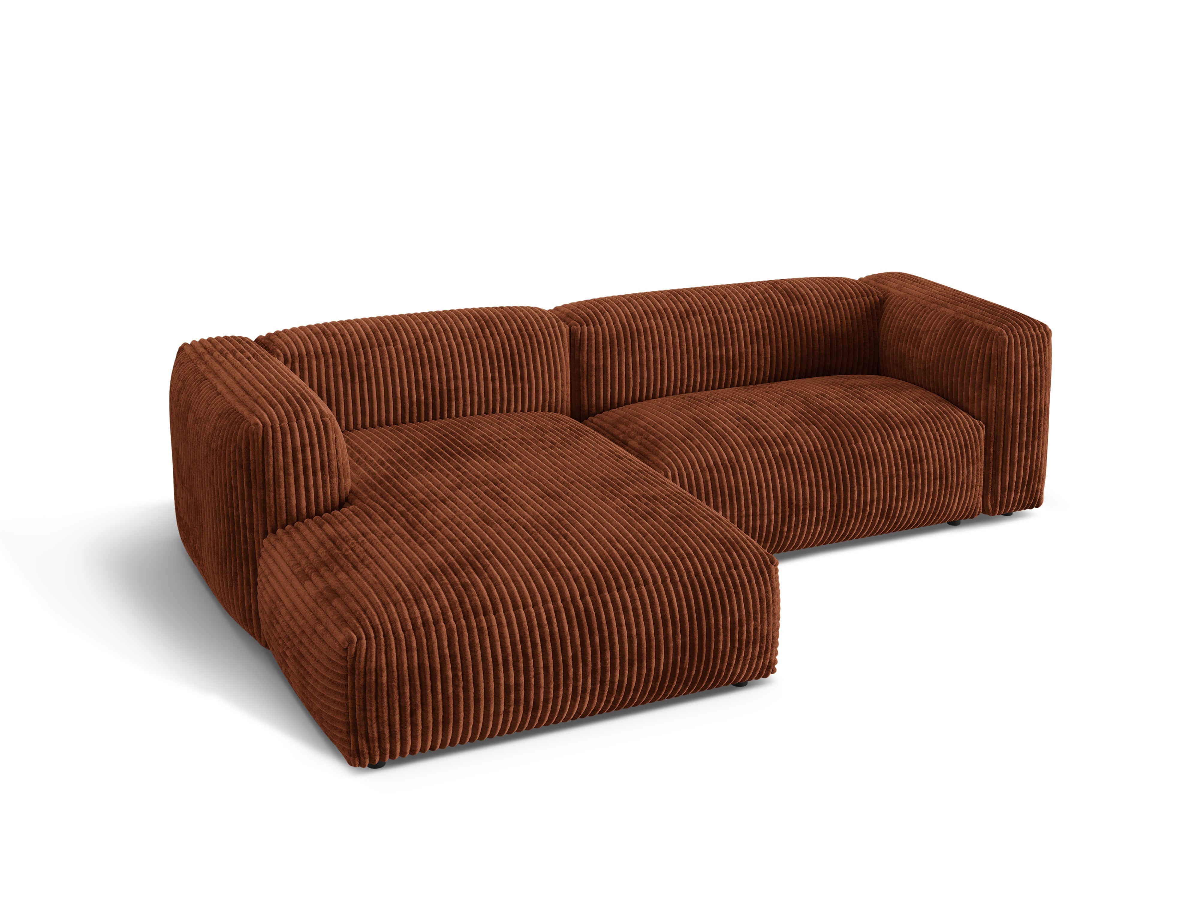 Left-hand corner of 2-person Martin brick corduroy