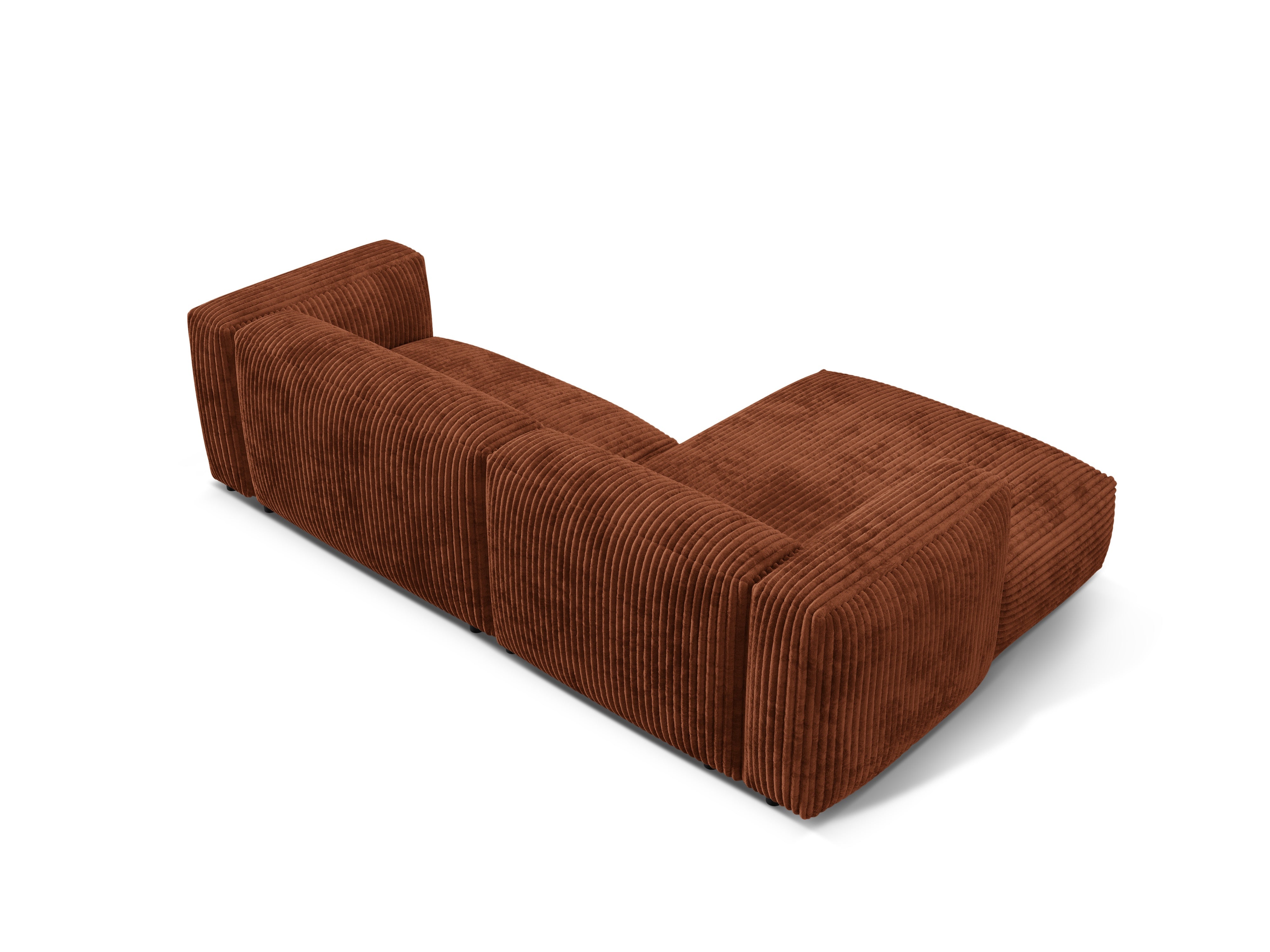 Left-hand corner of 2-person Martin brick corduroy