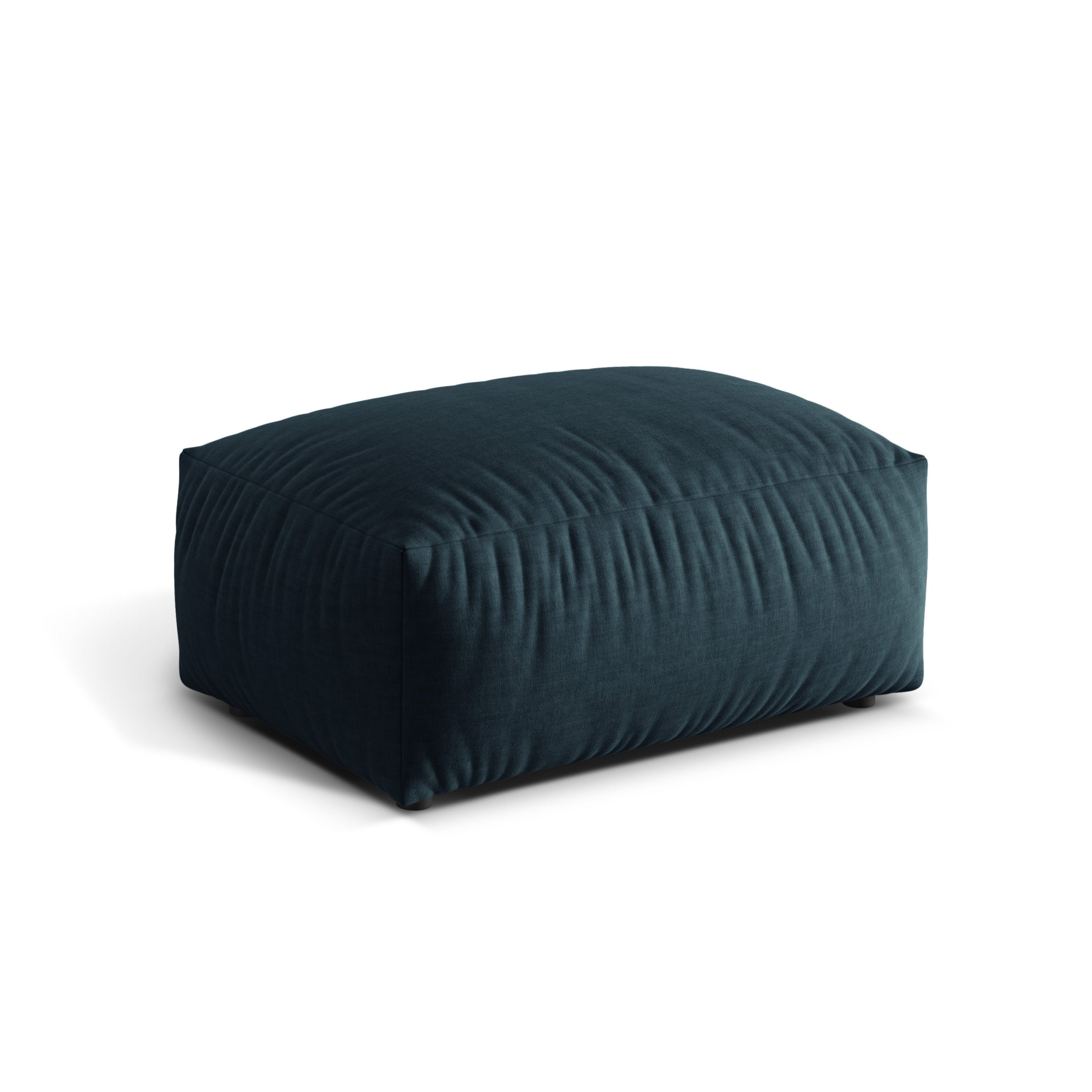 Blue denim martin pouf