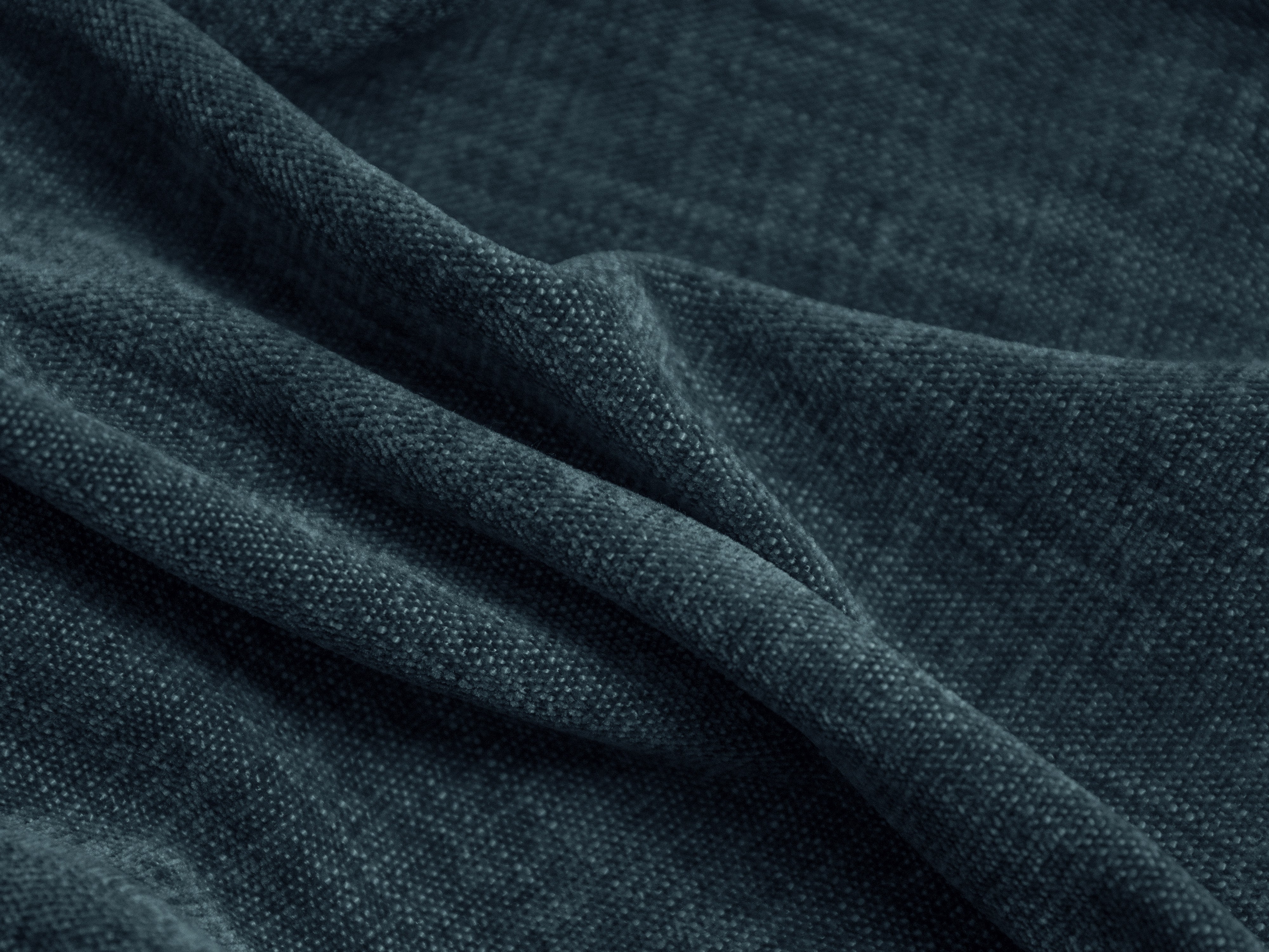 Blue denim martin pouf