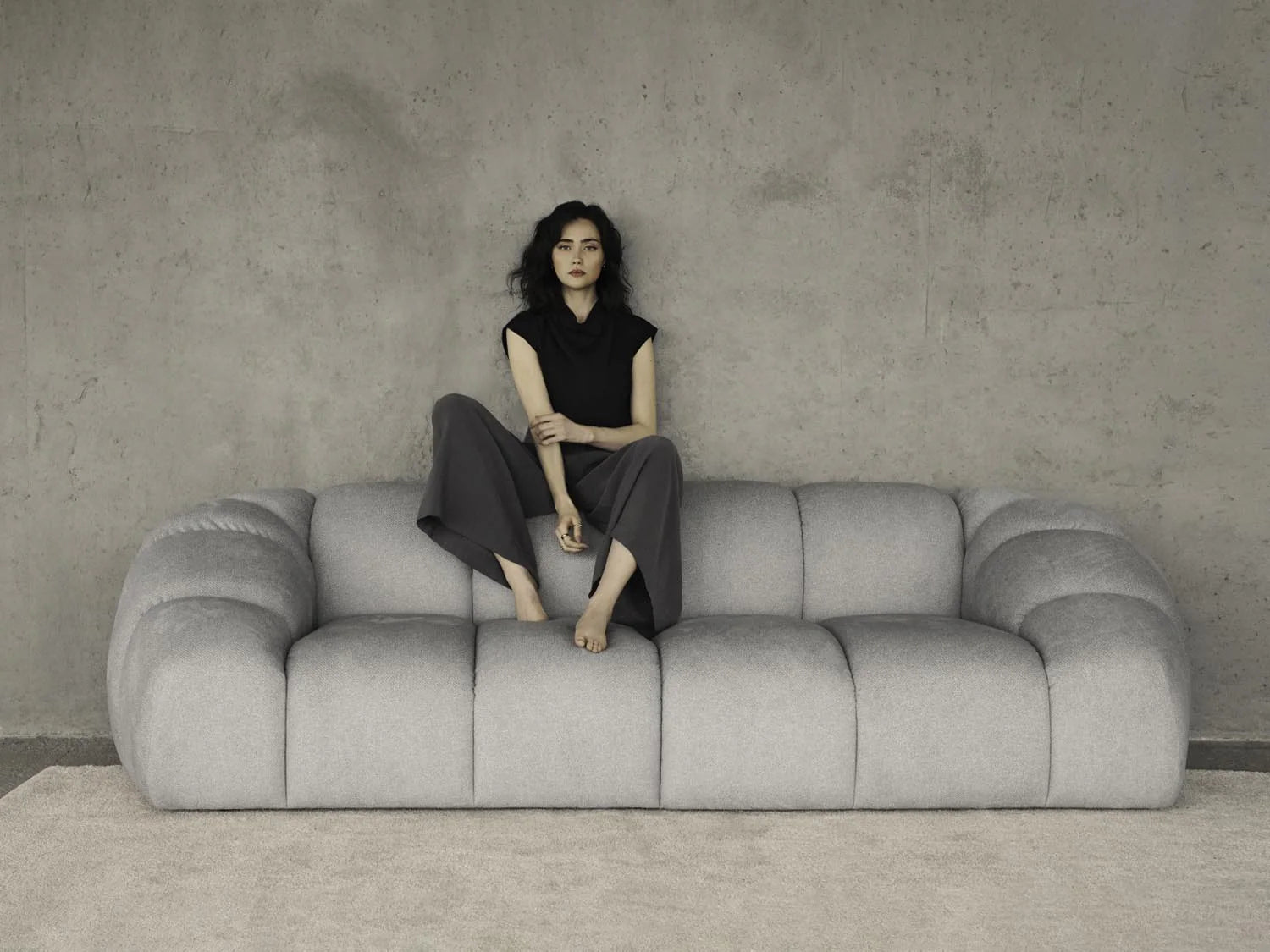 2.5-seater Sofa DIANA terracotta chenille