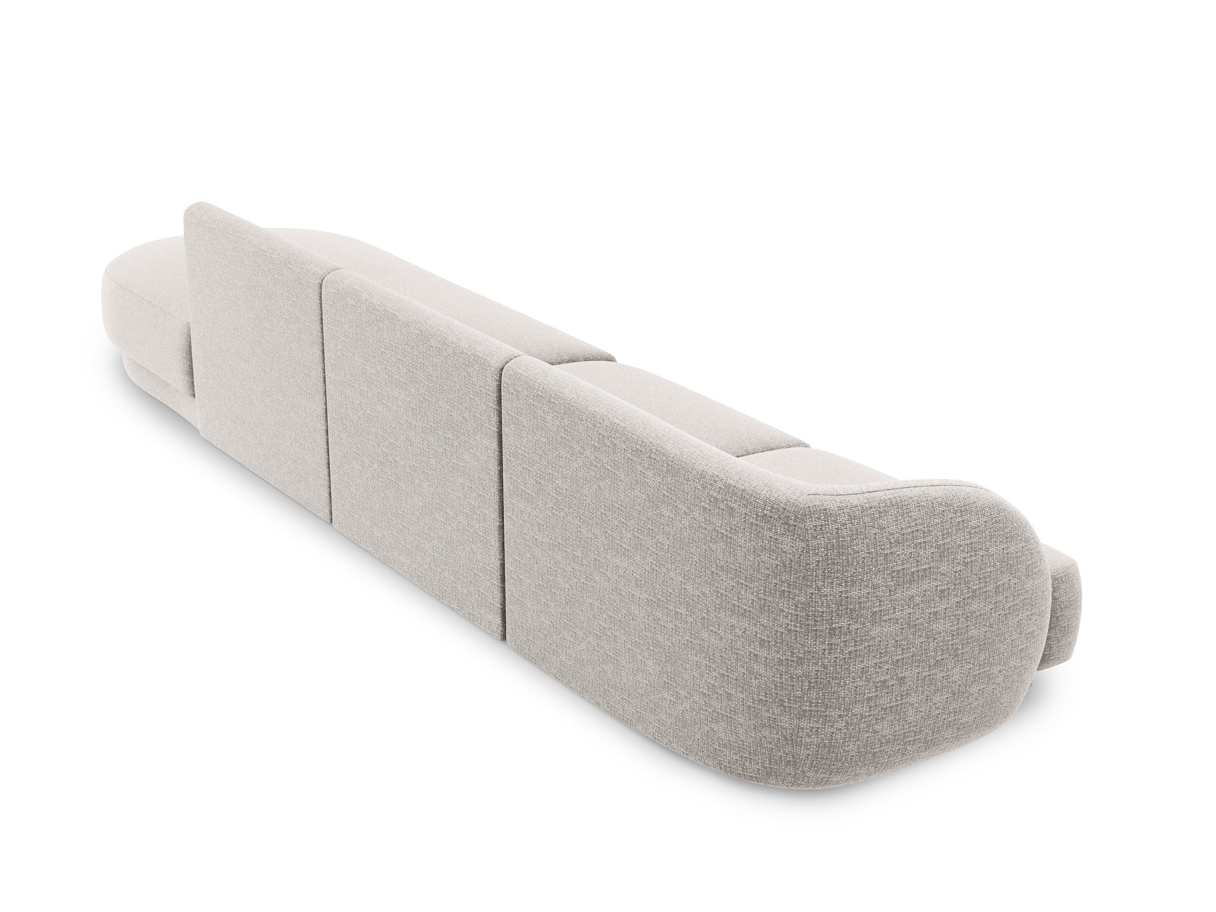 Sofa otwarta prawostronna 4-osobowa otwarta MILEY szary szenil