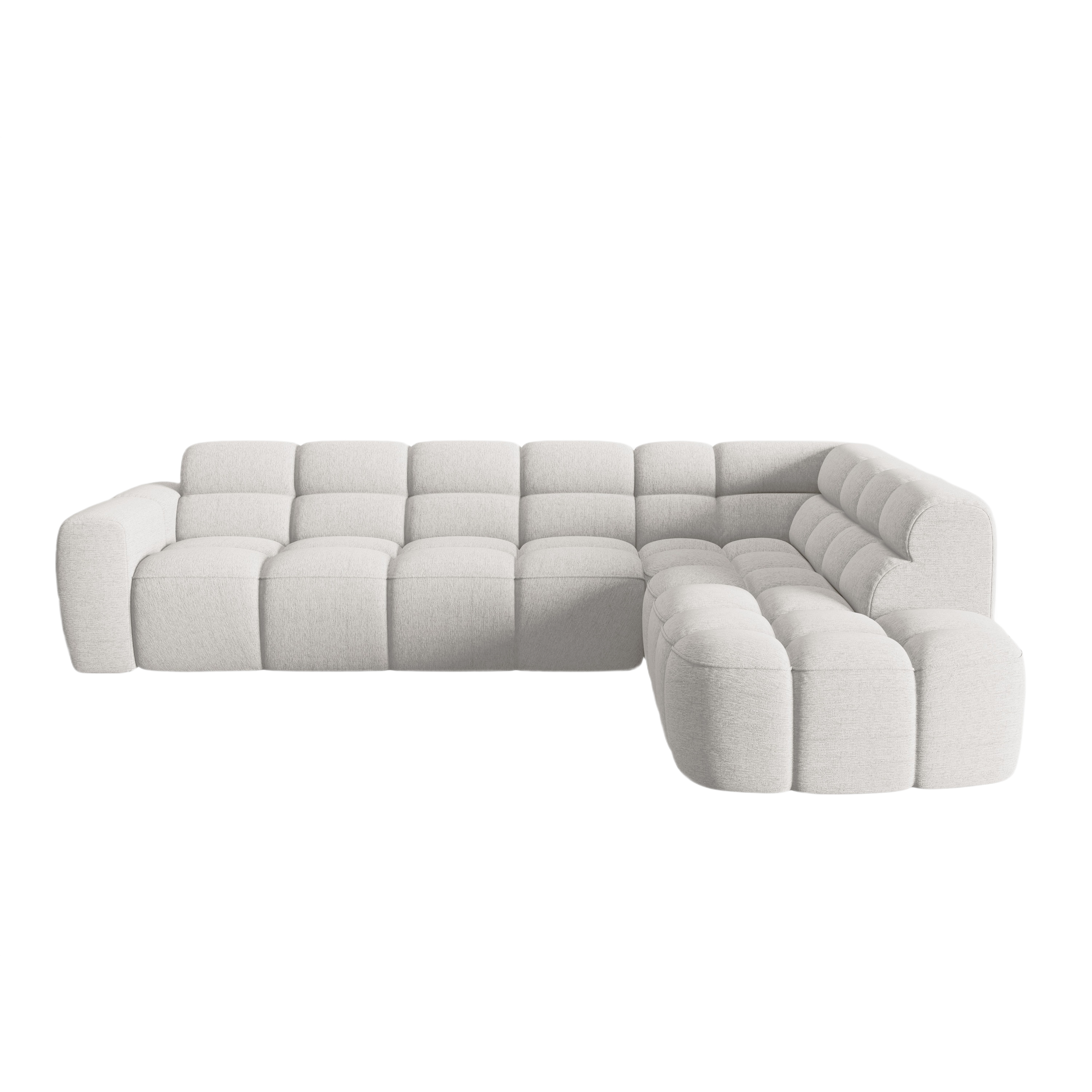 Sofa mit rechter Ecke LISA hellgrau Chenille