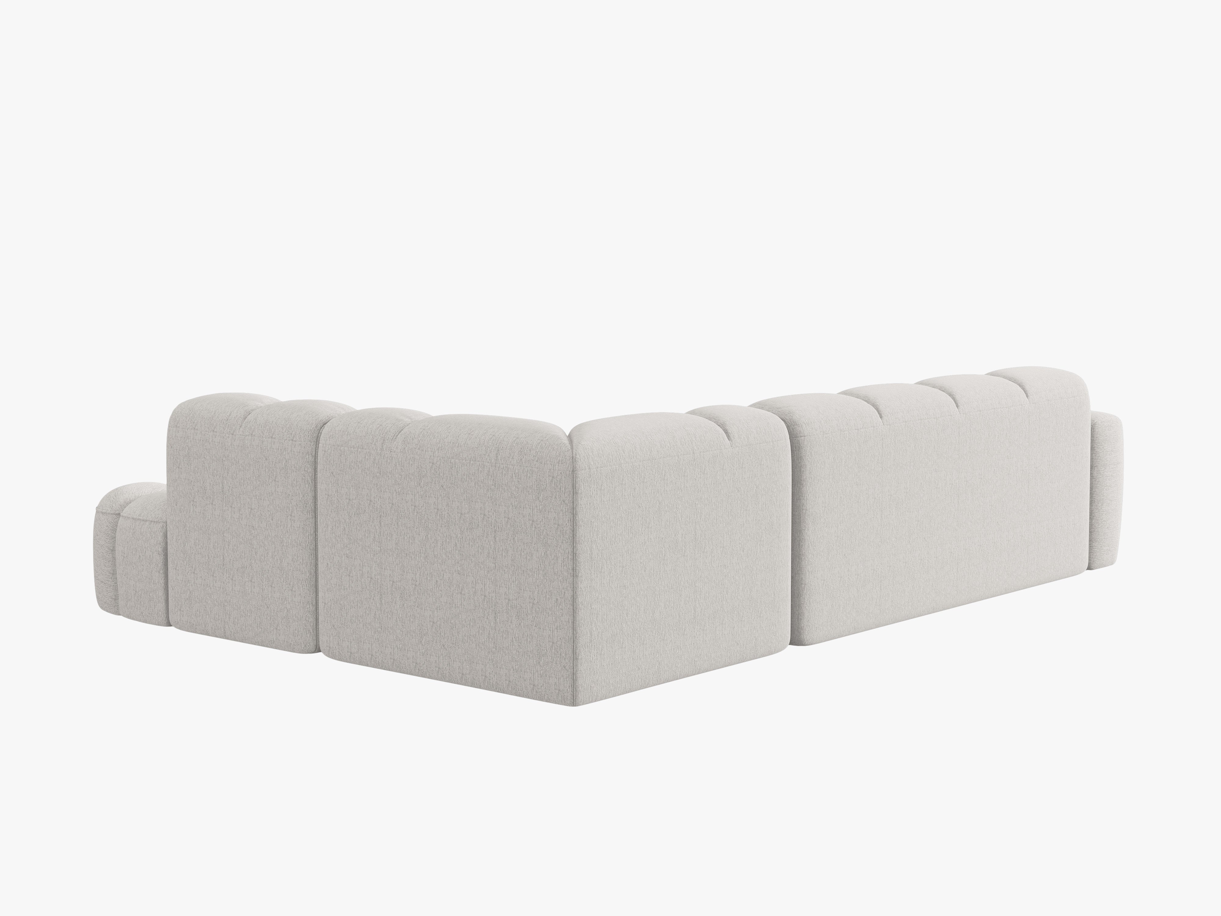 Sofa mit rechter Ecke LISA hellgrau Chenille