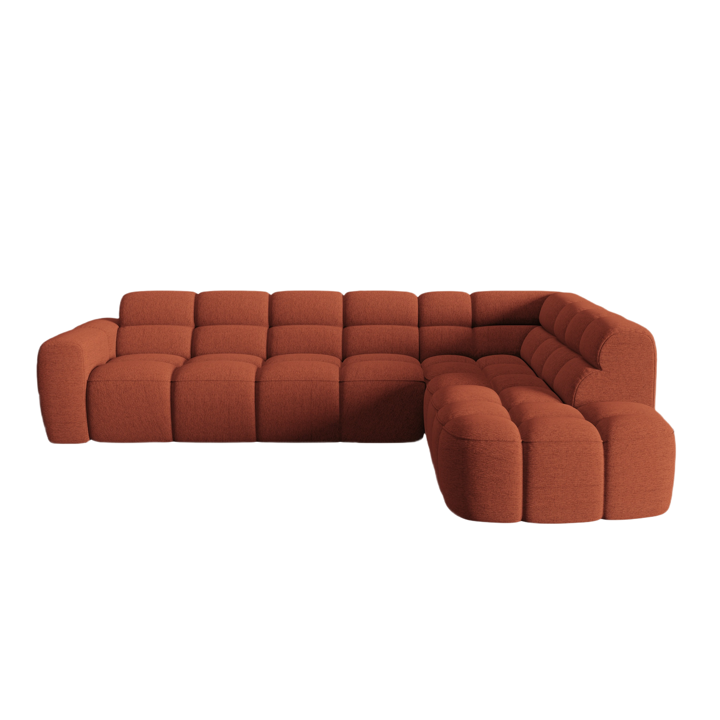 Sofa mit rechter Ecke LISA terrakotta Chenille