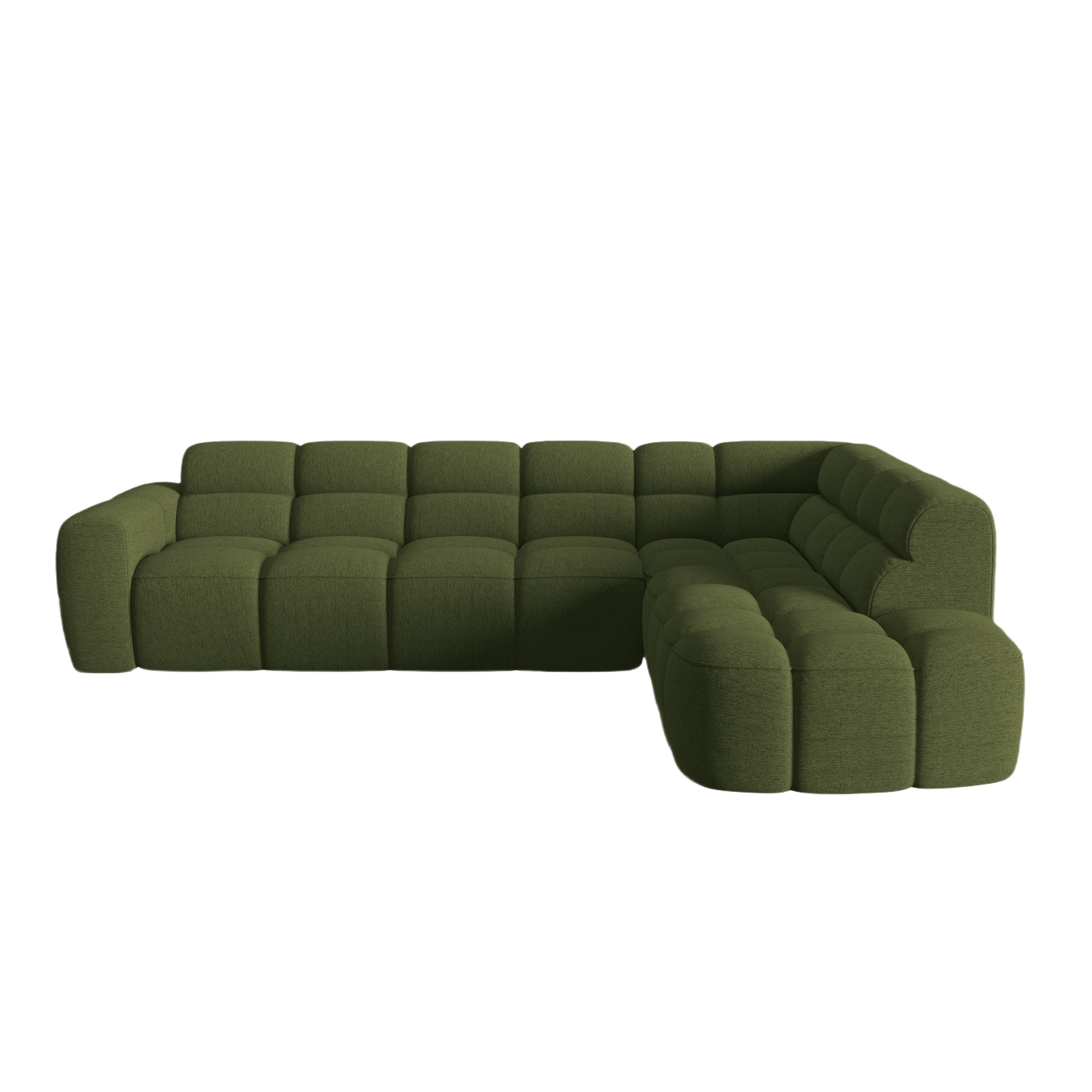 Sofa mit rechter Ecke LISA grün Chenille