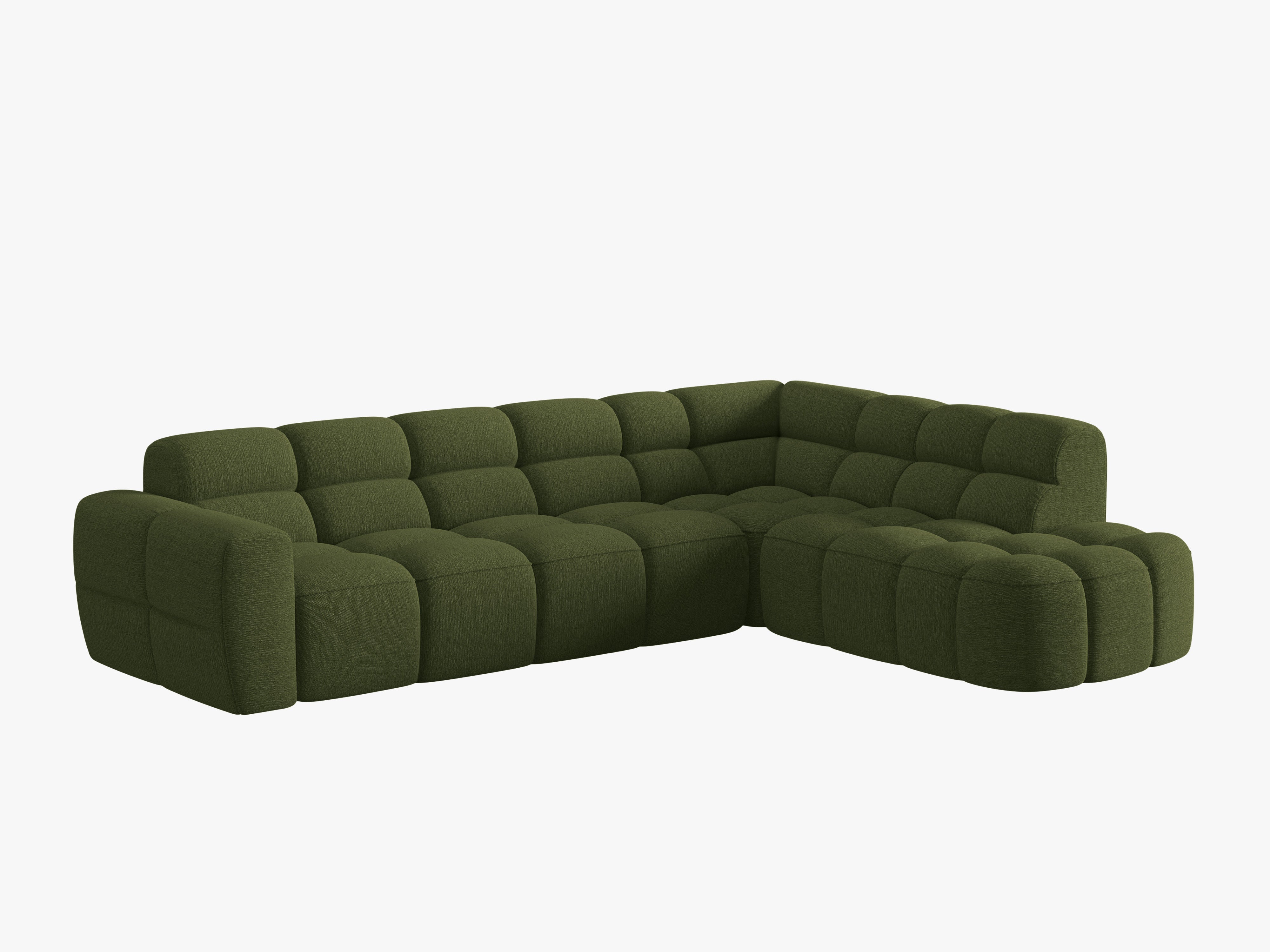 Sofa mit rechter Ecke LISA grün Chenille