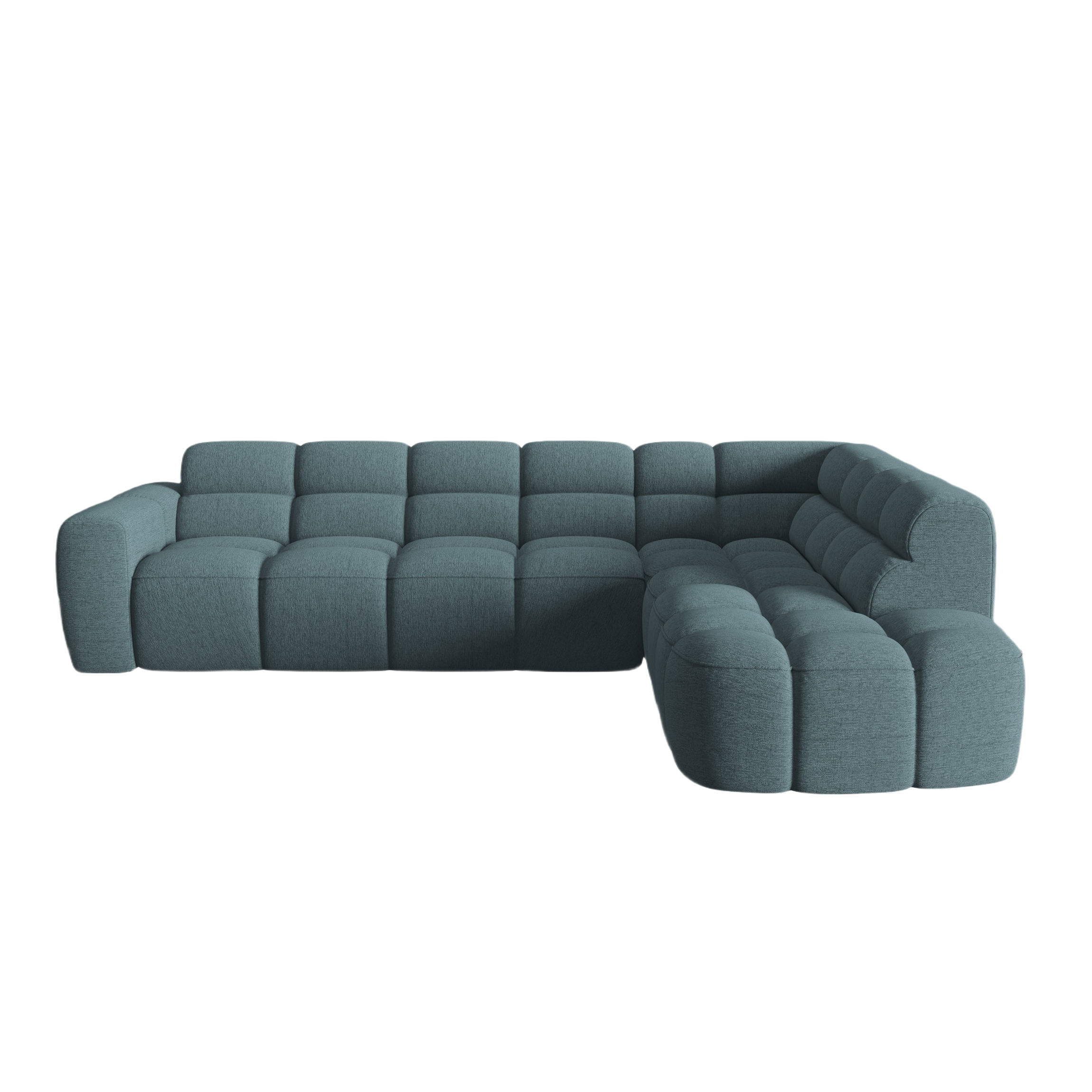 Sofa mit rechter Ecke LISA hellblaues Chenille