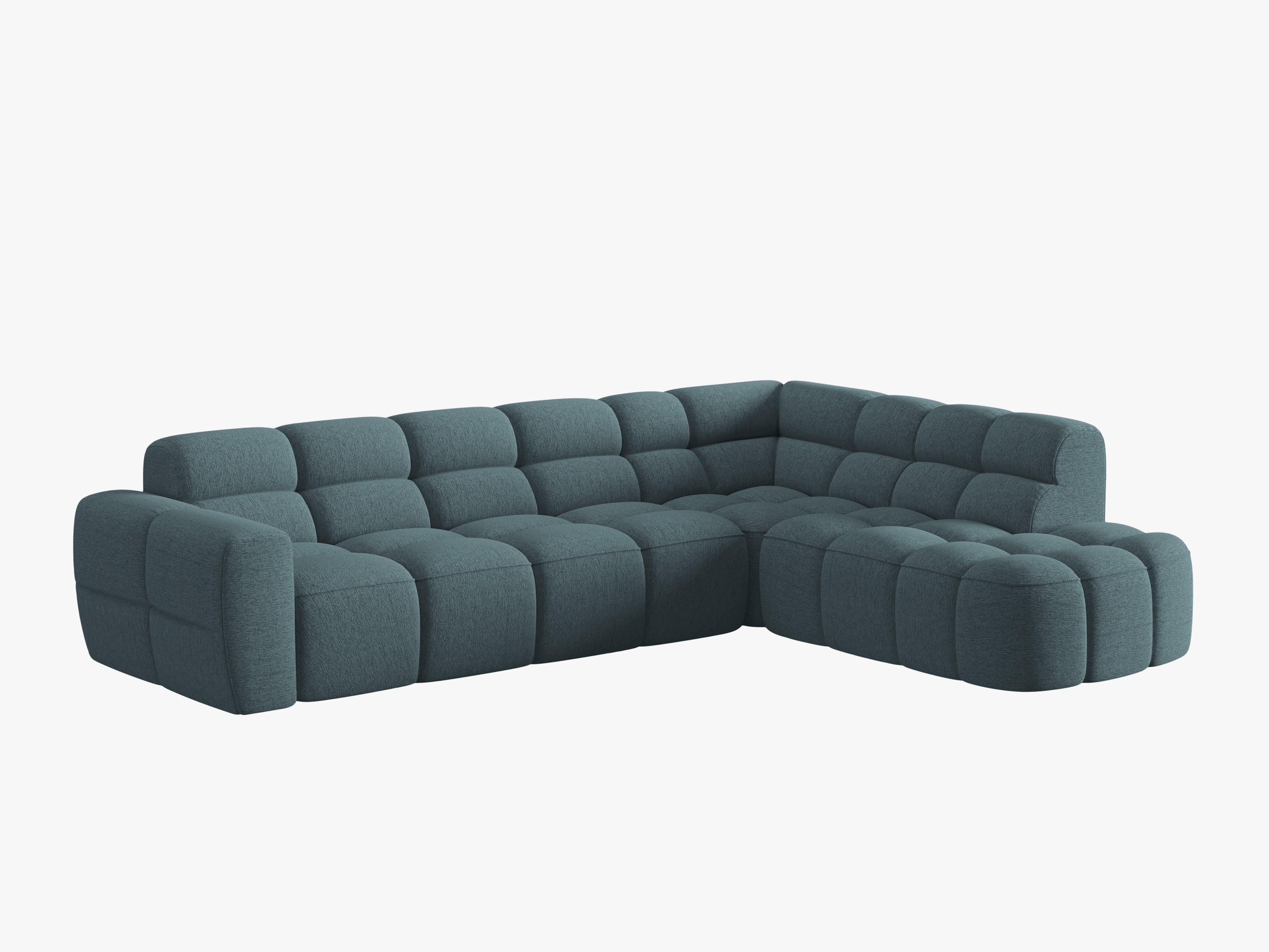Sofa mit rechter Ecke LISA hellblaues Chenille