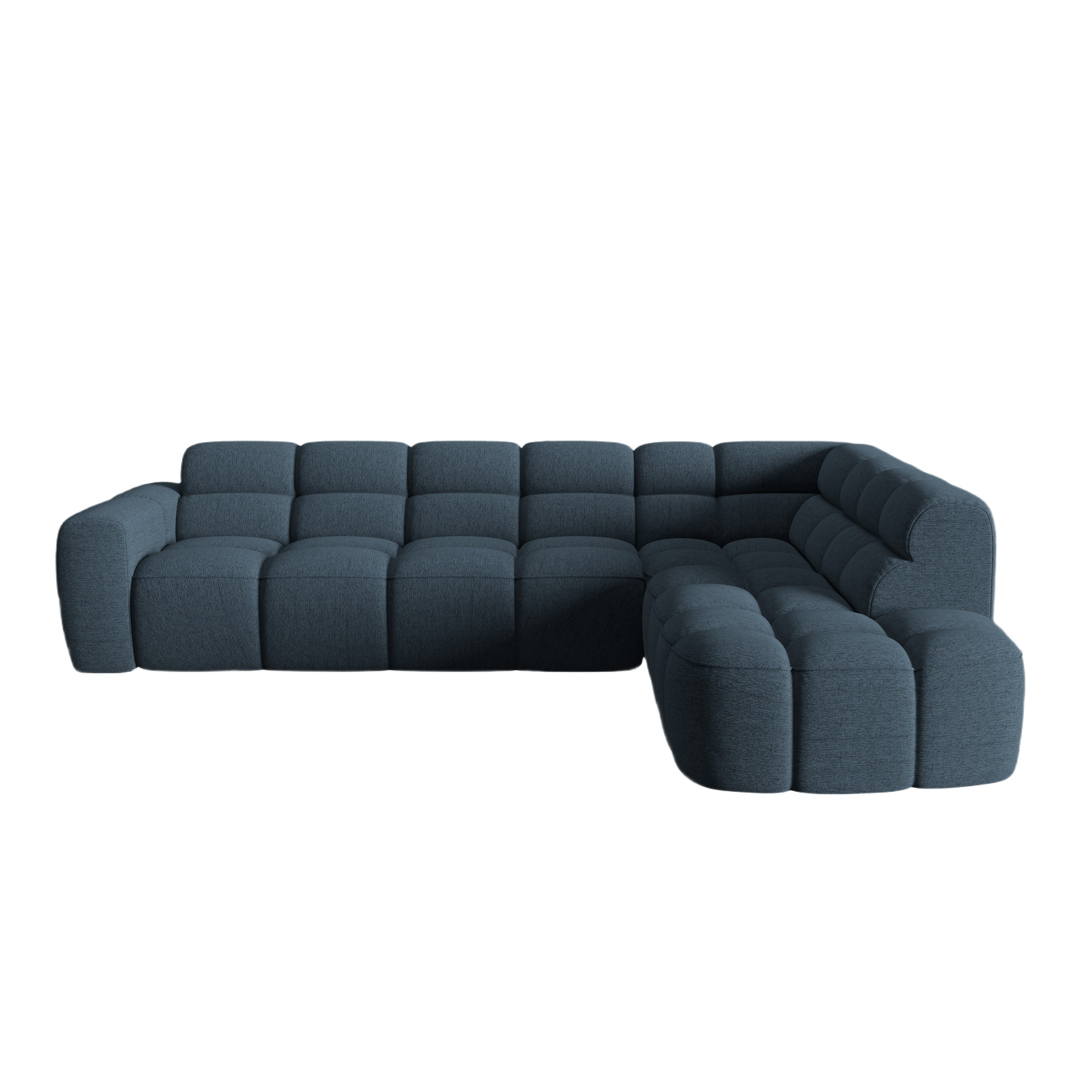Sofa mit rechter Ecke LISA dunkelblaues Chenille