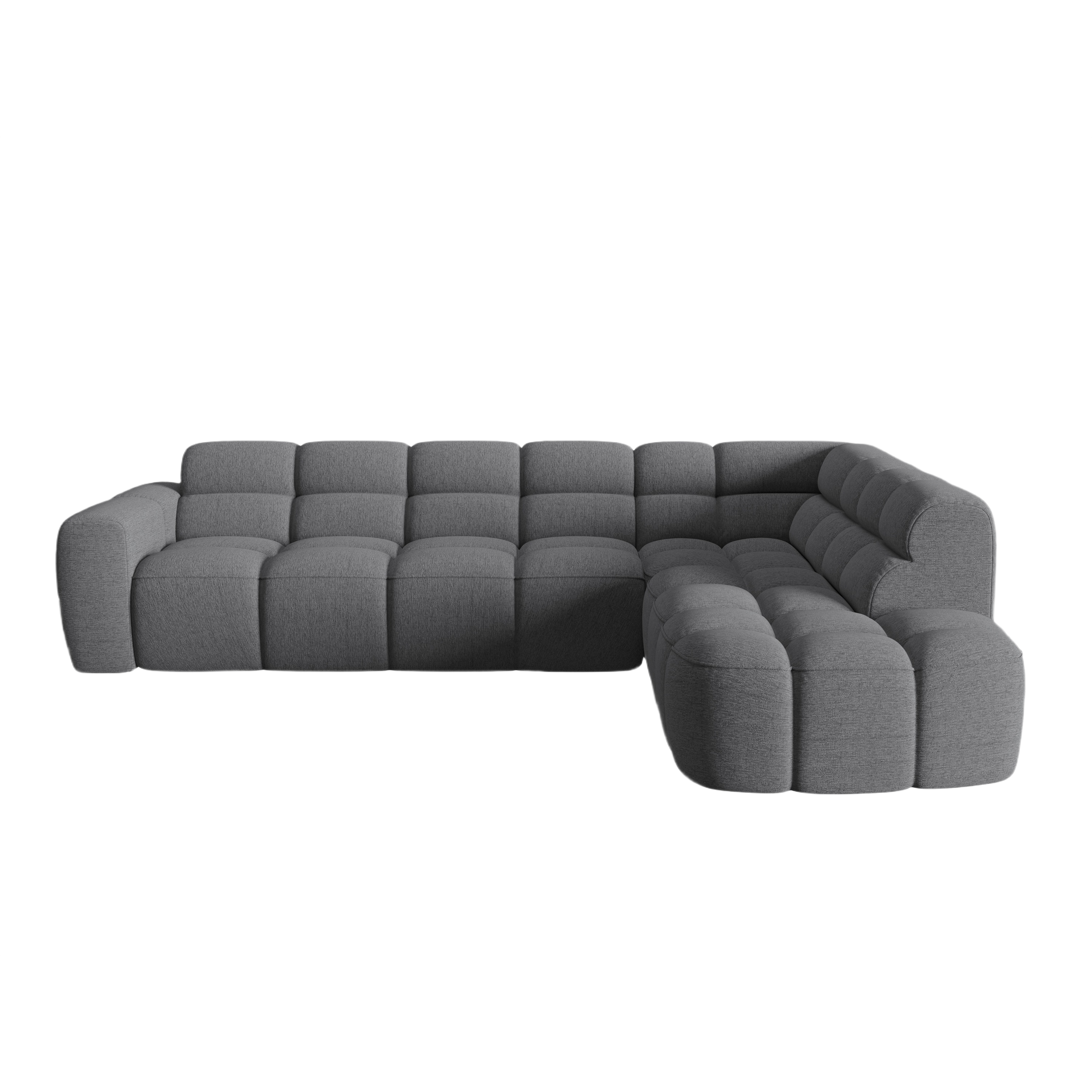 Sofa mit rechter Ecke LISA graues Chenille