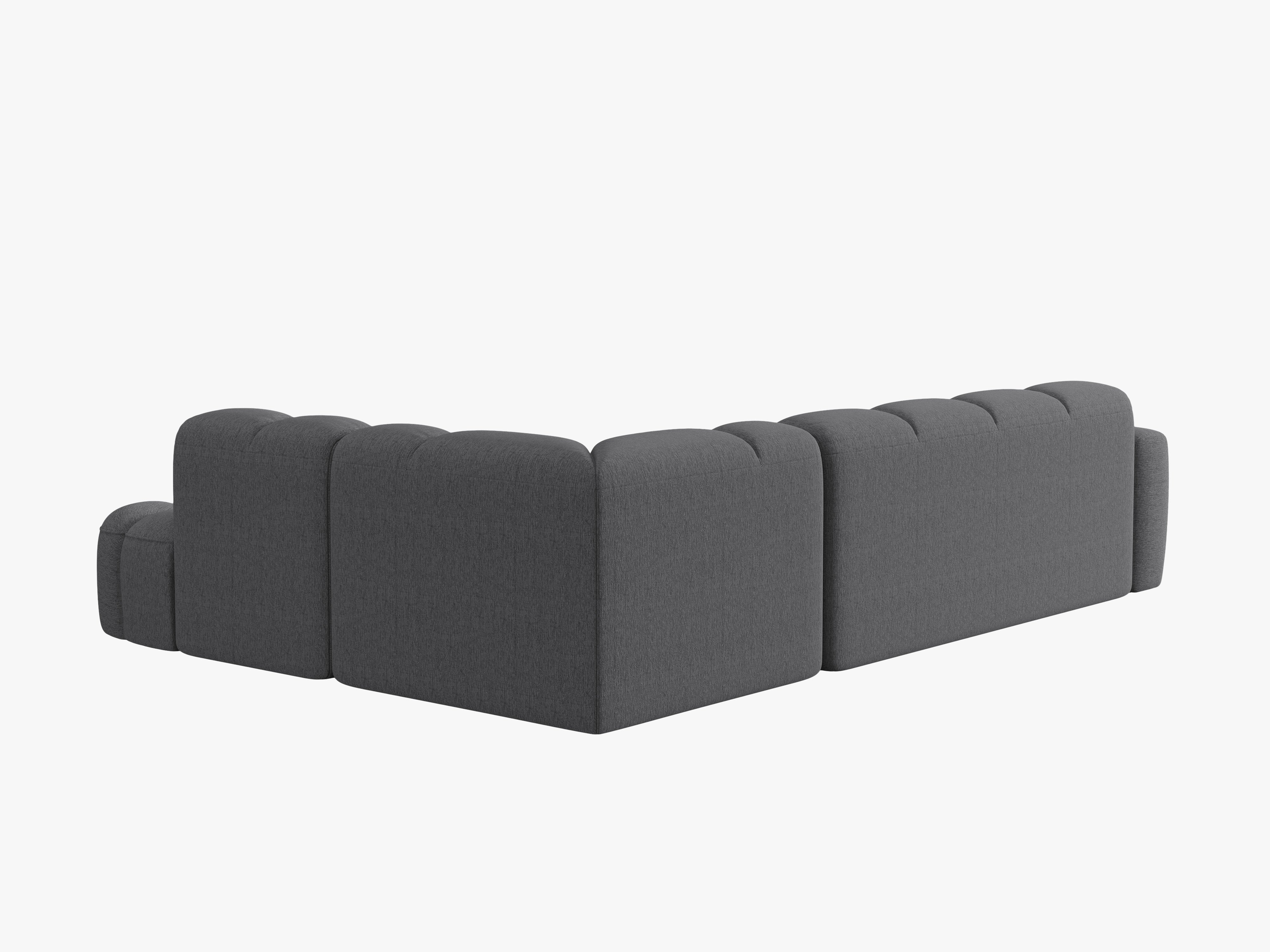 Sofa mit rechter Ecke LISA graues Chenille