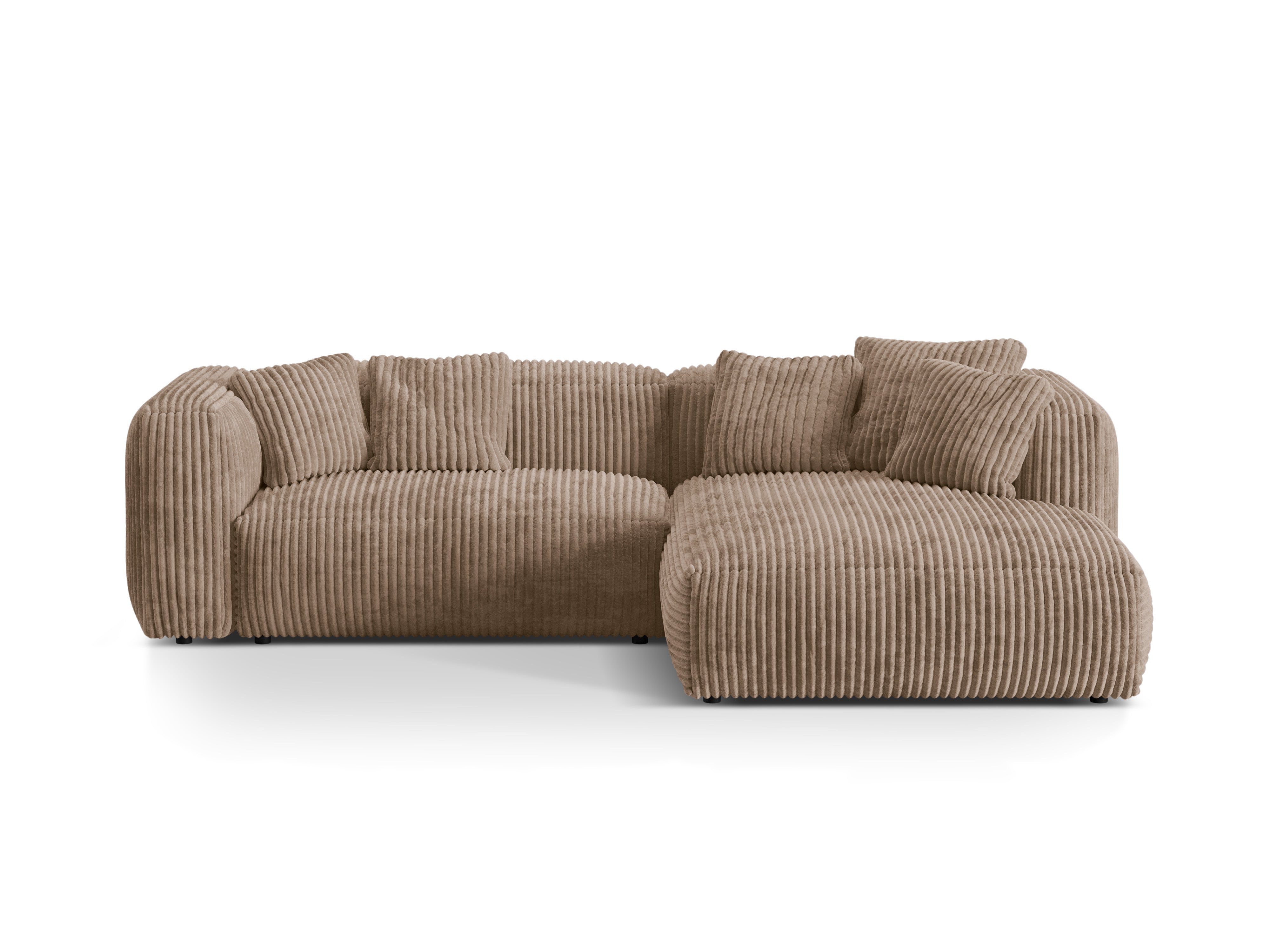 Right-sided corner of 2-person Martina Dark-tone corduroy