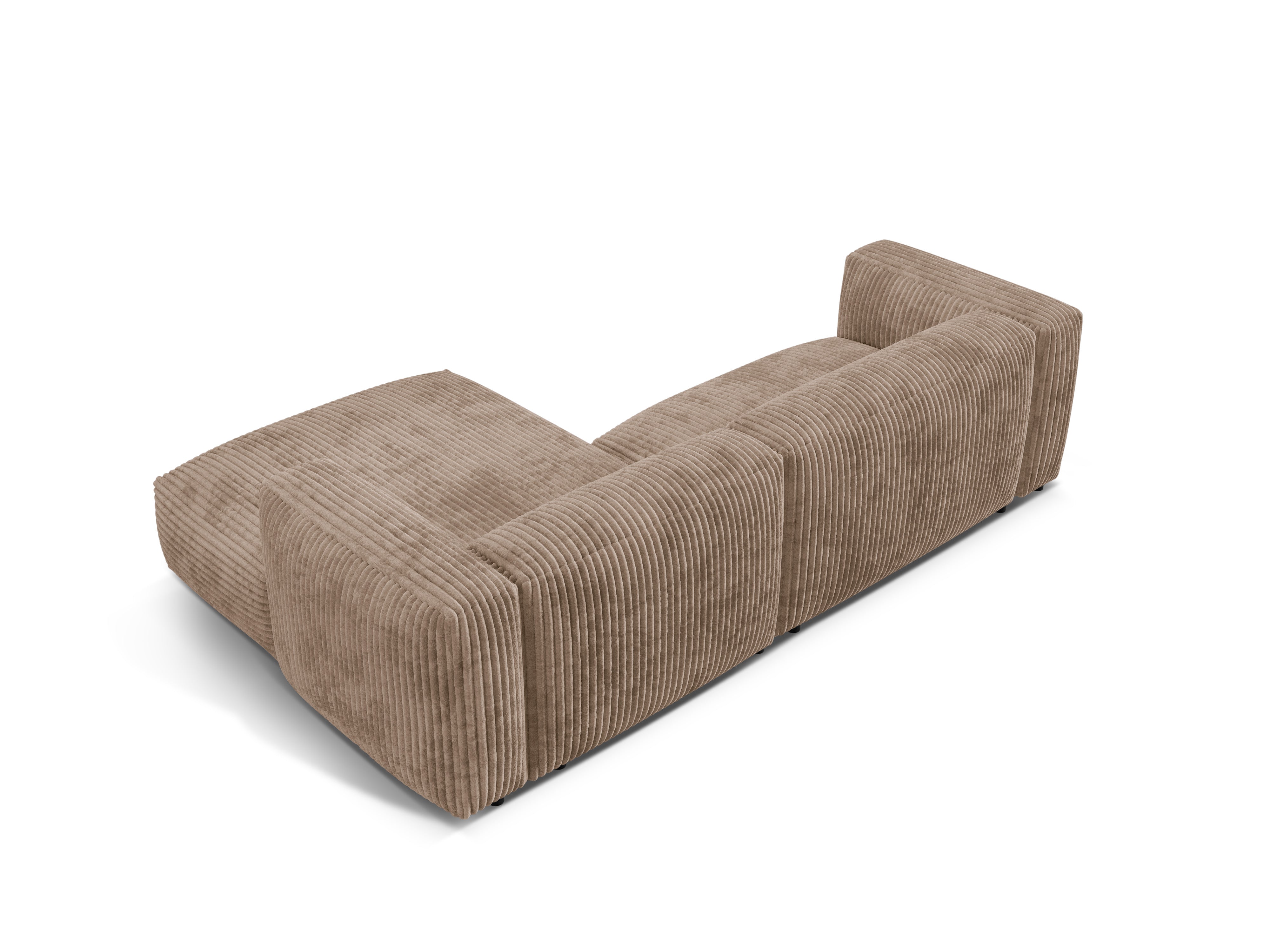 Right-sided corner of 2-person Martina Dark-tone corduroy