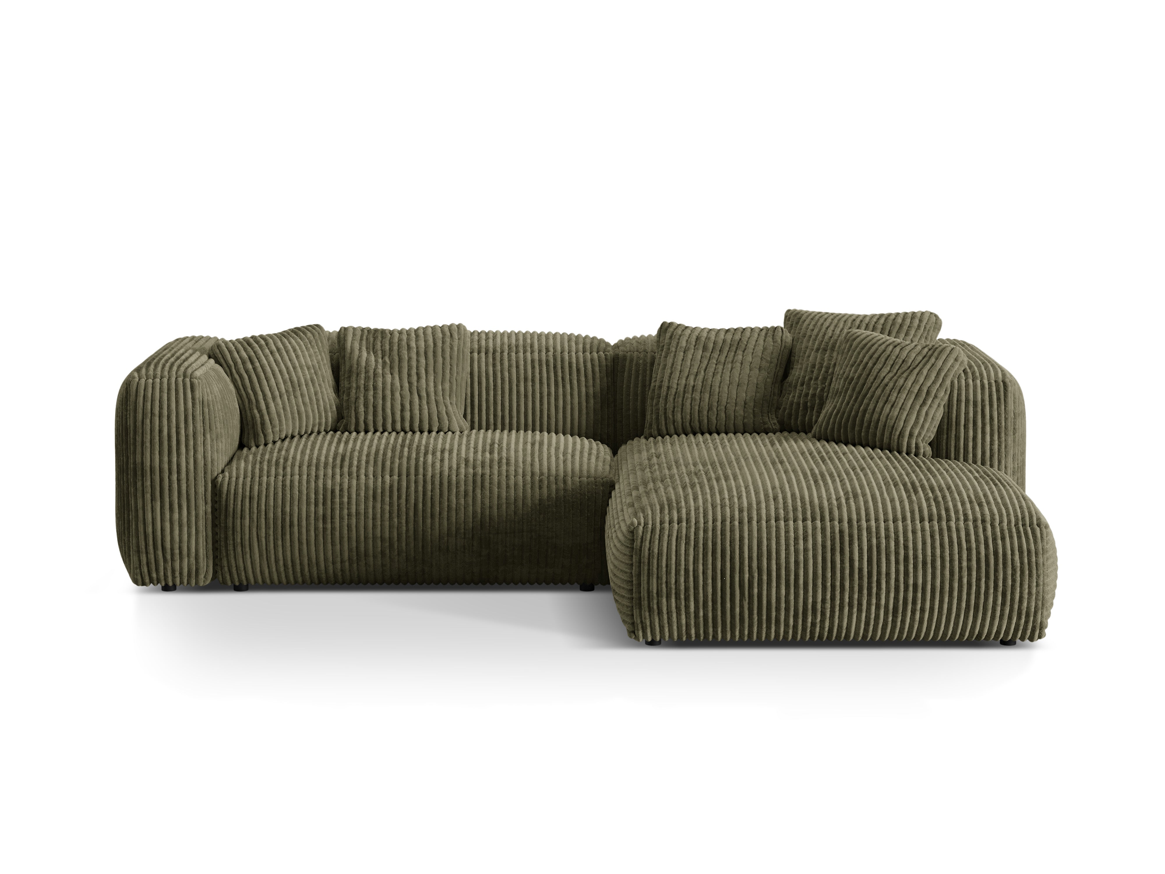 Right-handed 2-person corner Martina Green Corduroy