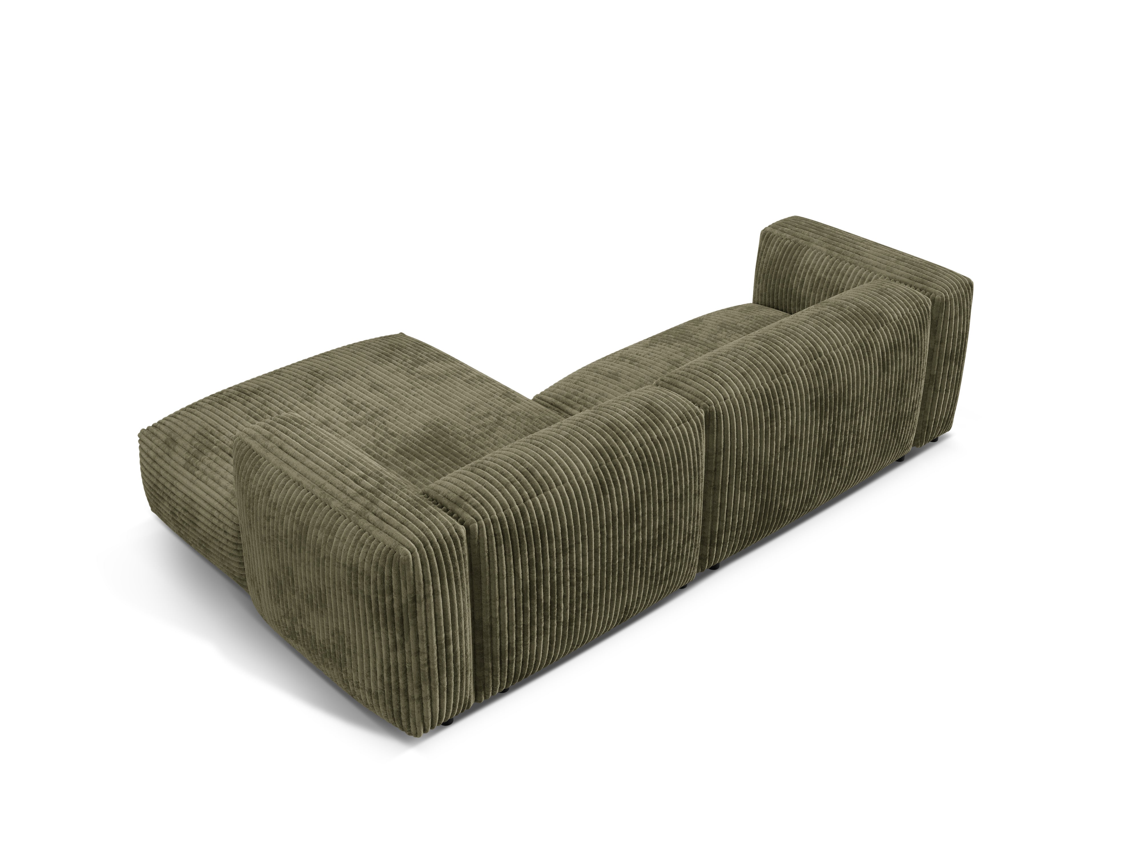 Right-handed 2-person corner Martina Green Corduroy