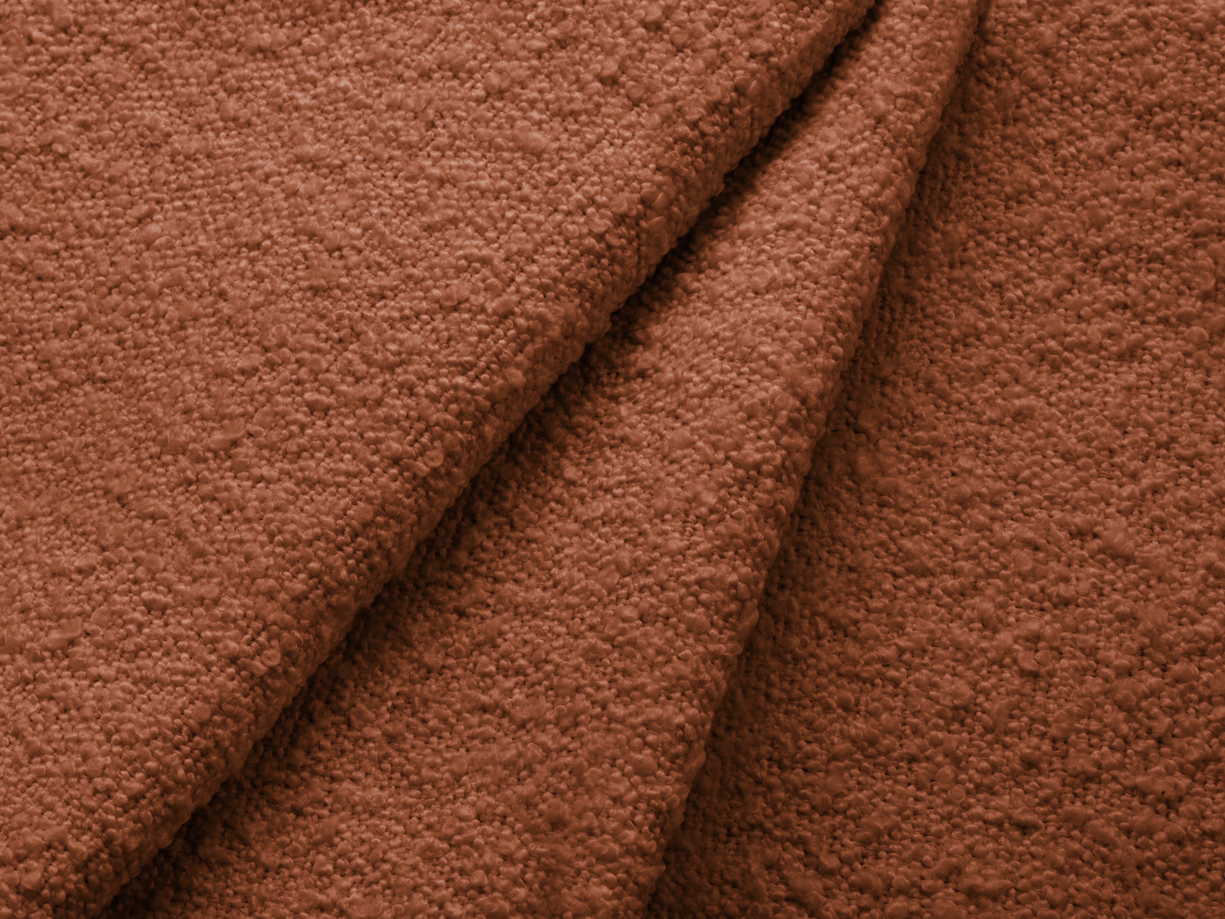 Puf KATE terrakotta Boucle