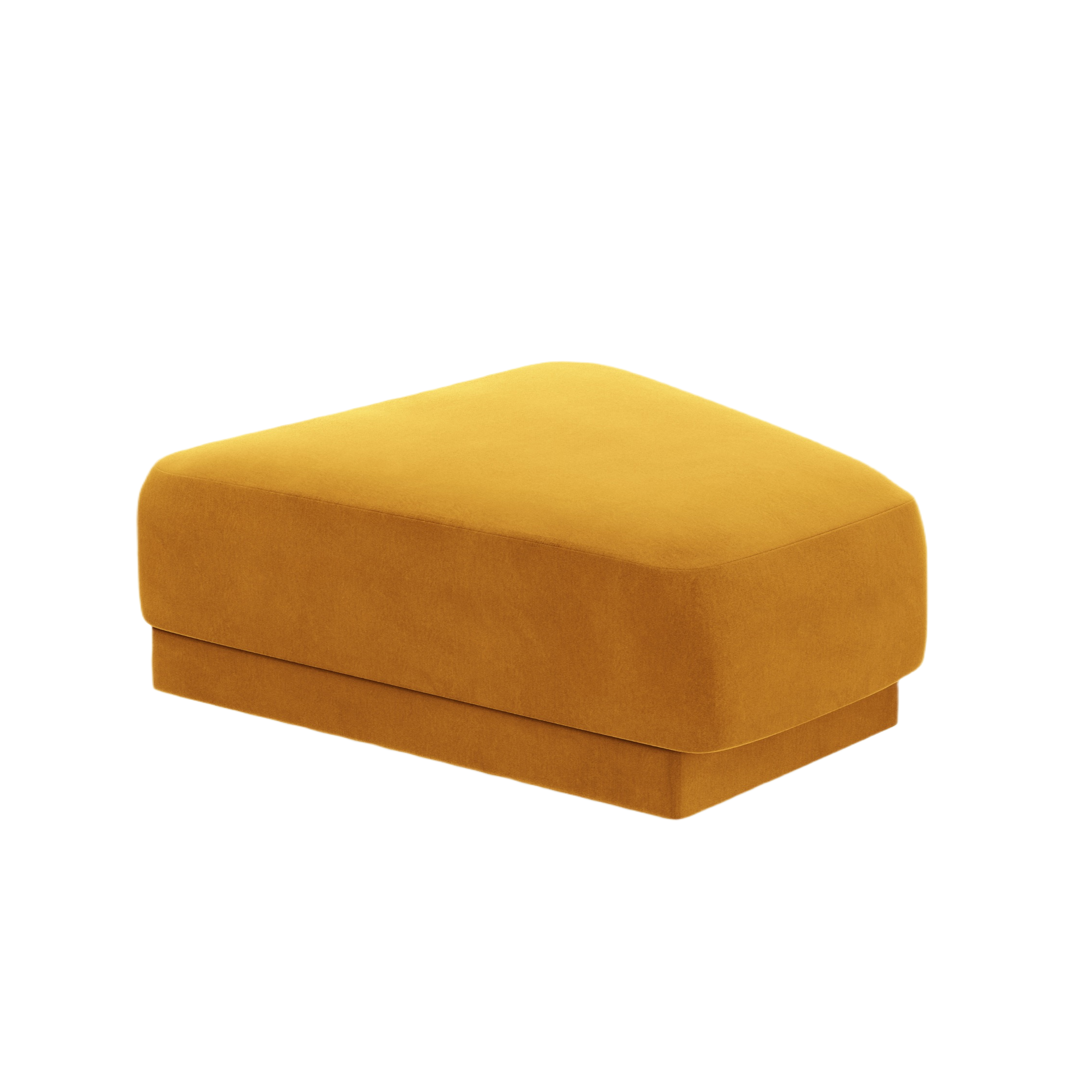 Velvet pouf MILEY yellow