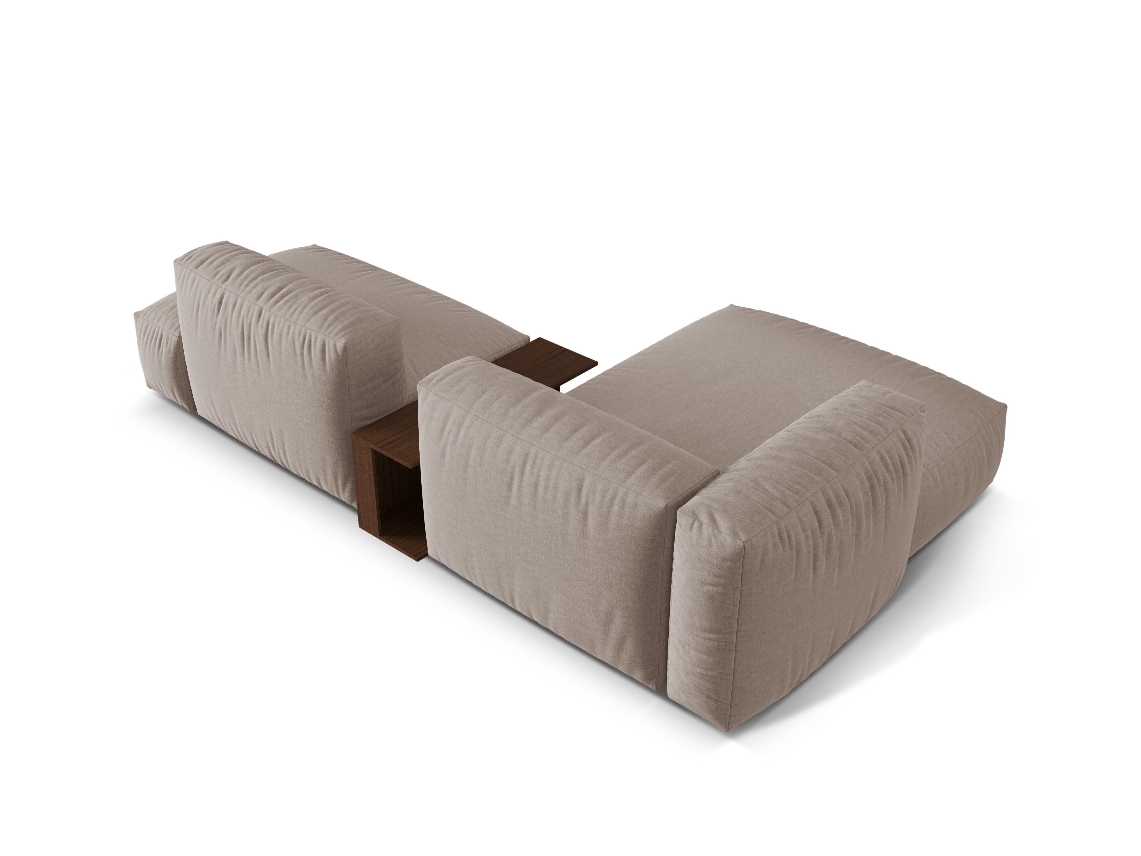 Left -sided corner with a dark beige Martin table
