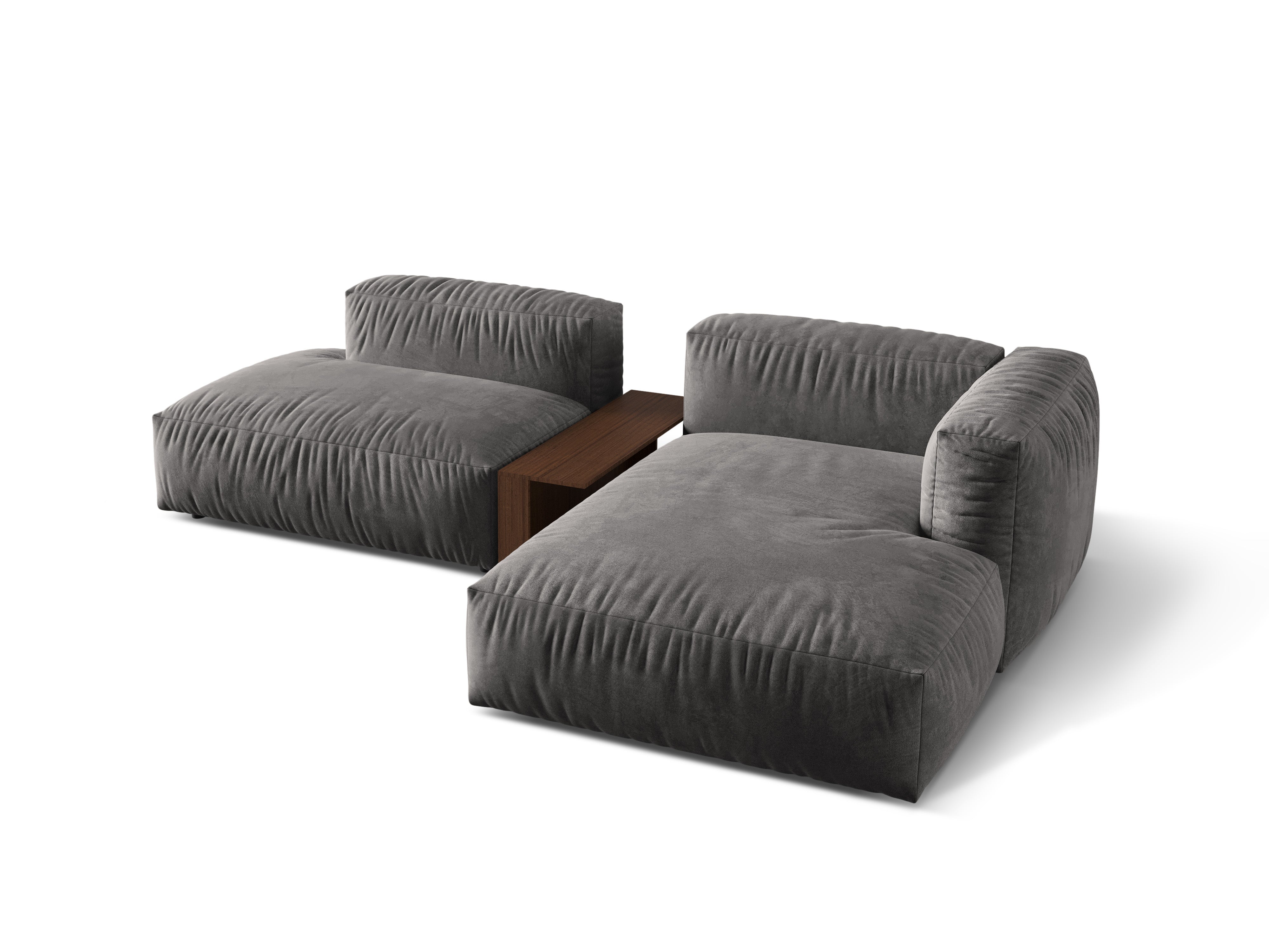 RECHTEN -SANDEL VELVET -Ecke mit Martin Grey Tisch