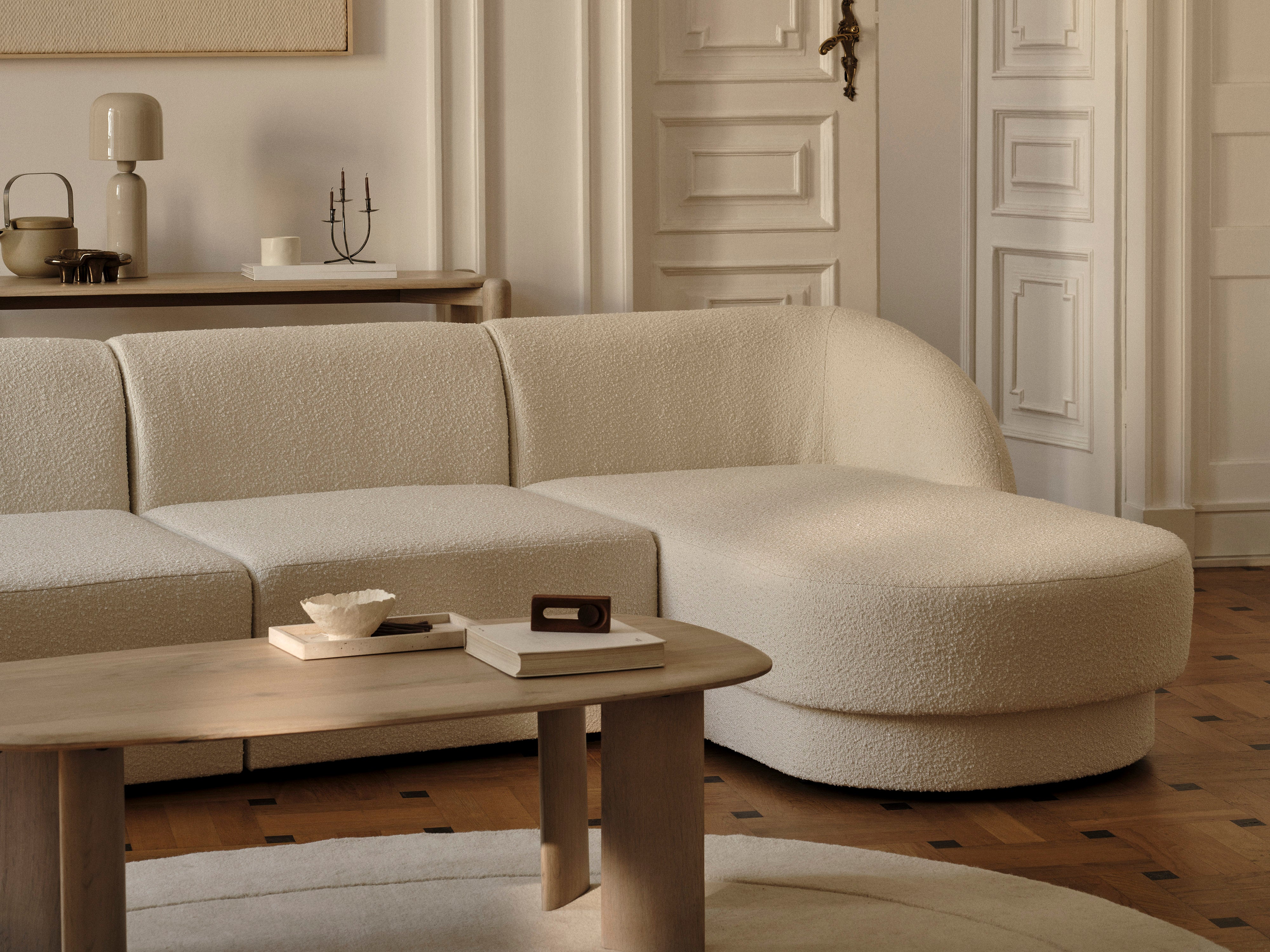 U-shaped Corner Sofa MILEY beige chenille