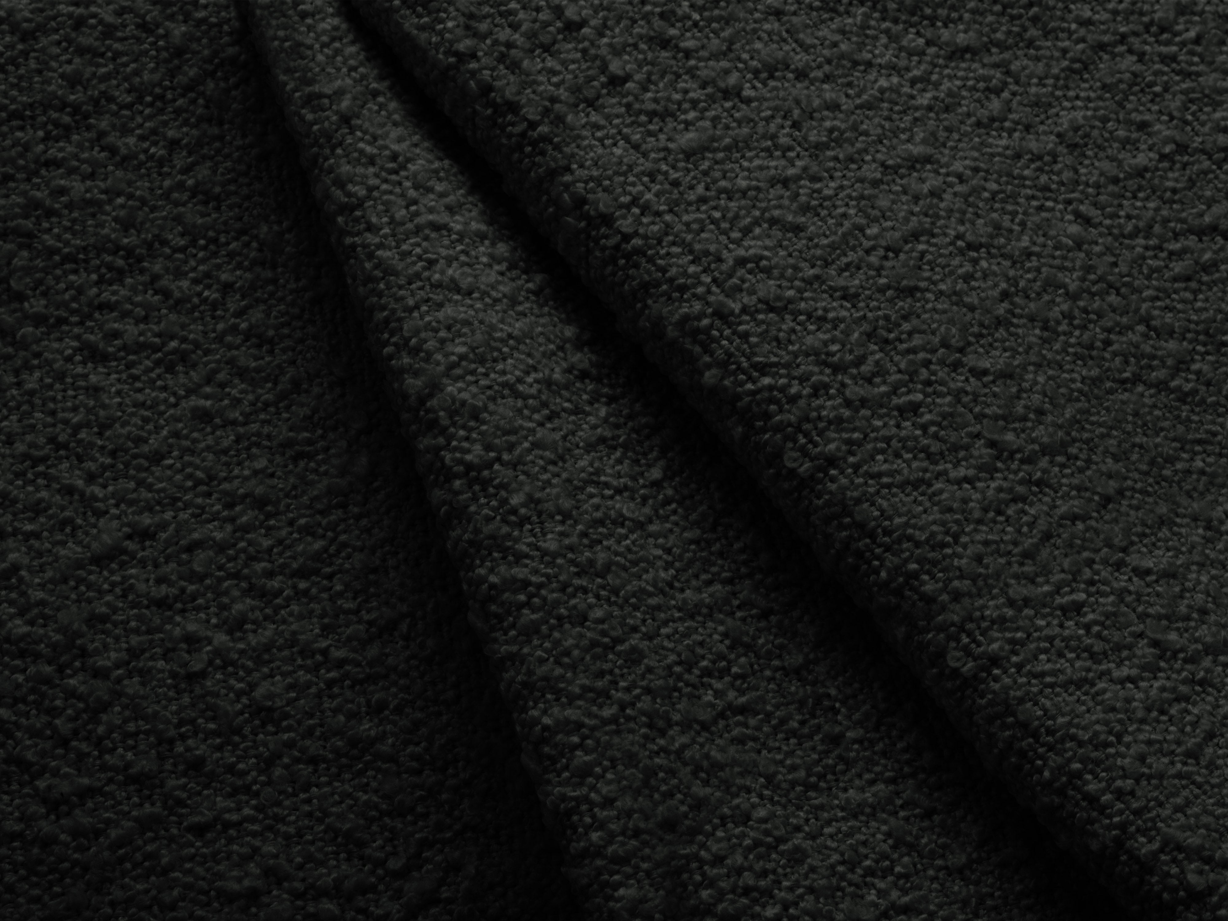 Left-facing modular sofa for 6 people MILEY black boucle