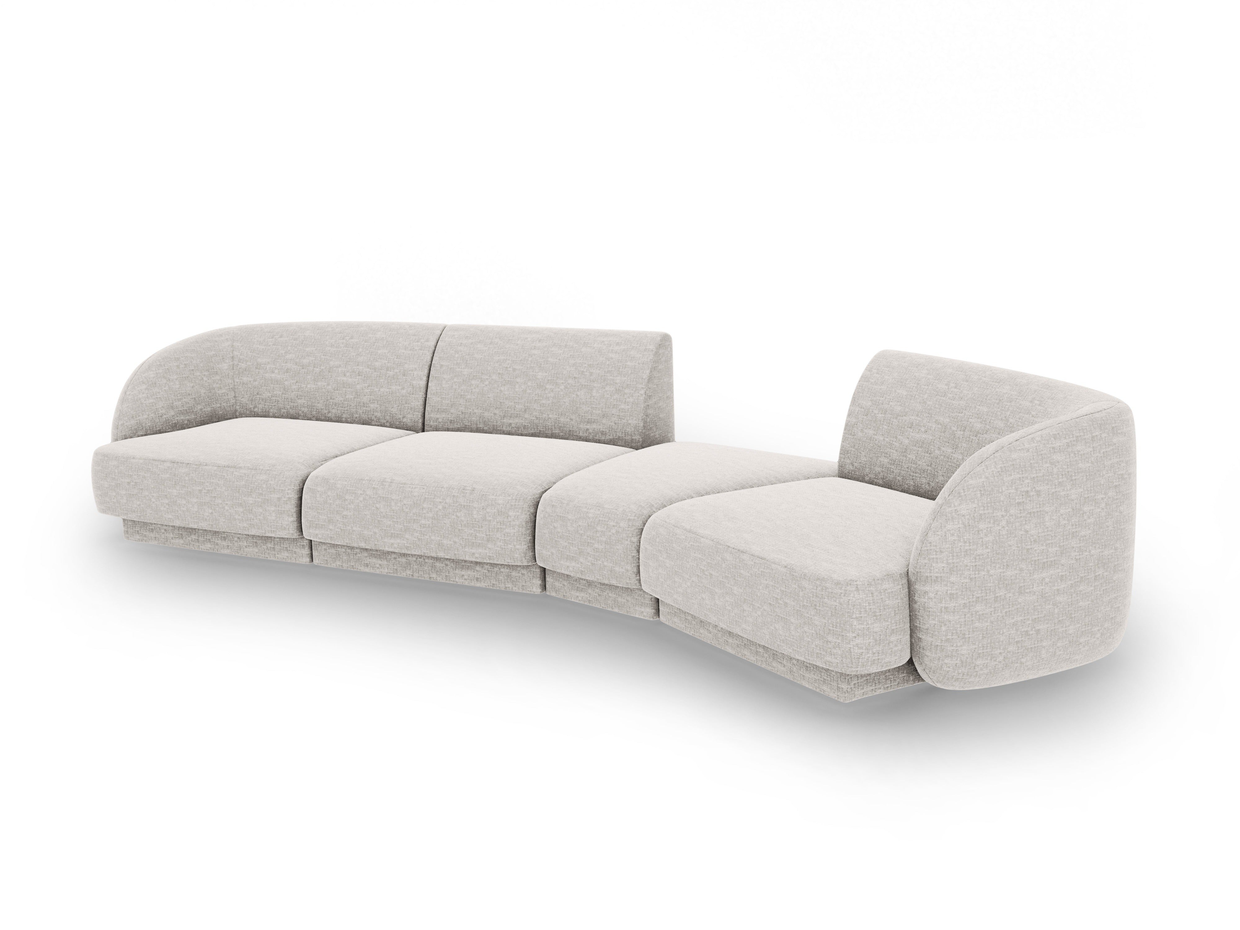 Sofa modułowa prawostronna 6-osobowa MILEY szary szenil