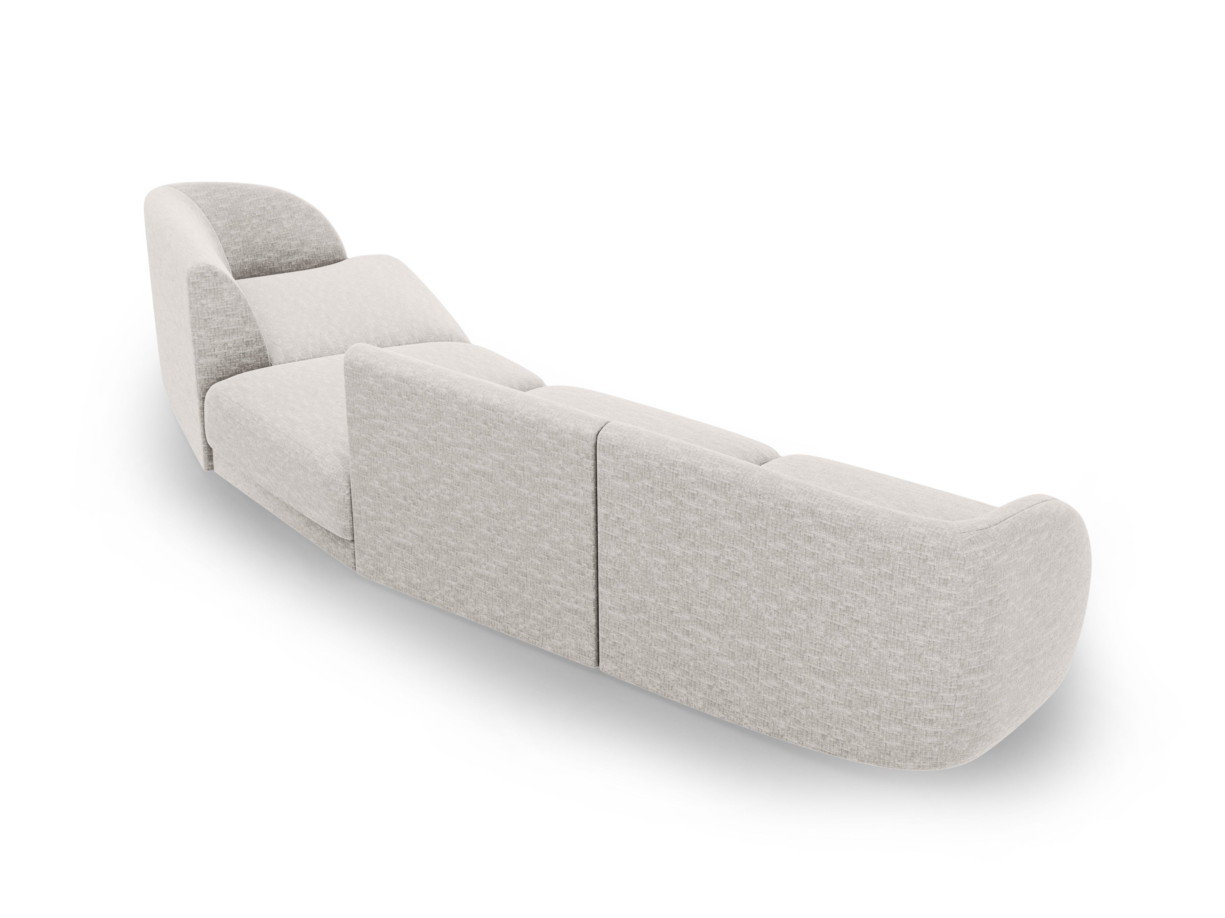 Sofa modułowa prawostronna 6-osobowa MILEY szary szenil