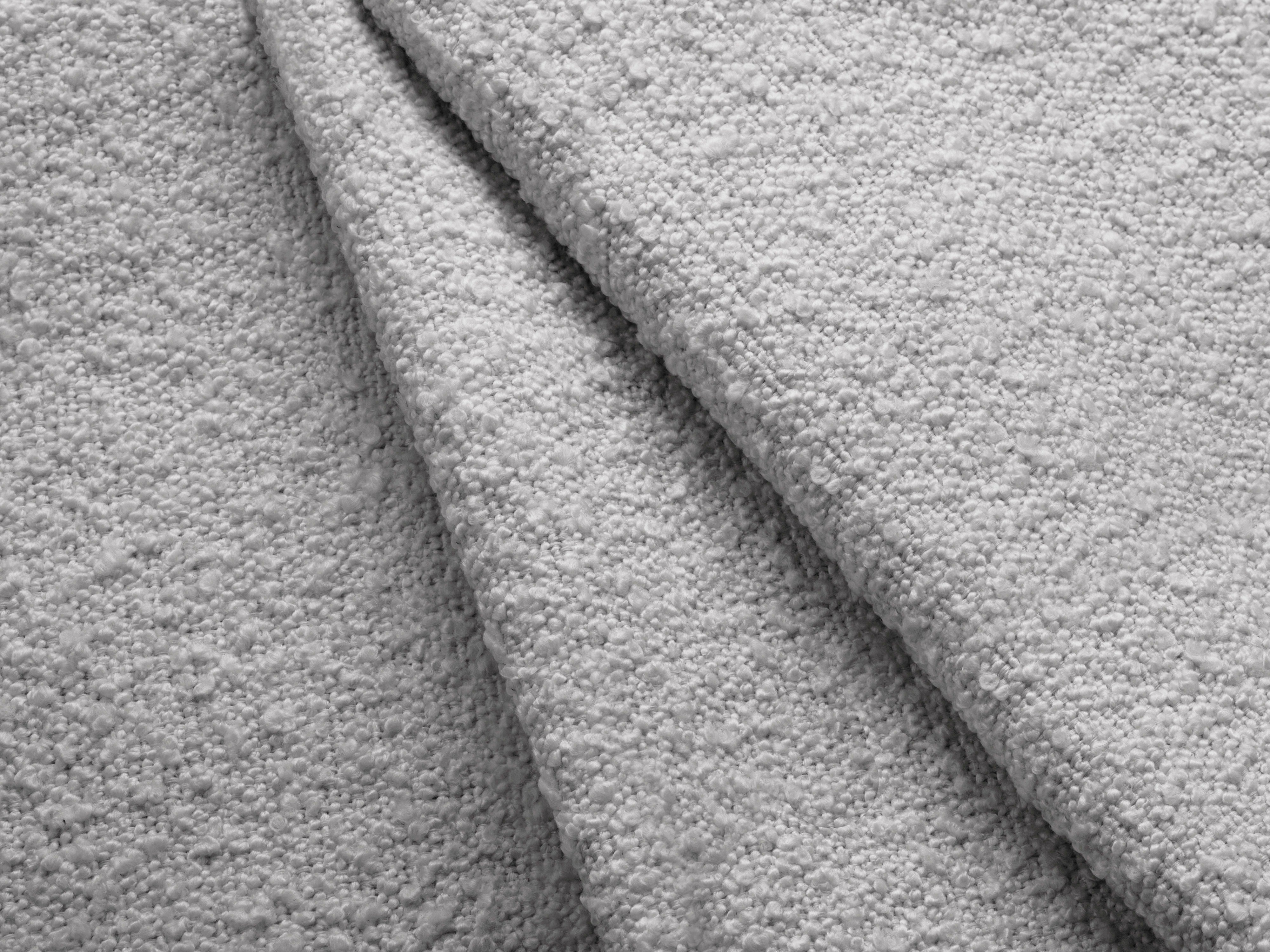 Modularer Ecksofa rechtsseitig für 7 Personen MILEY hellgrau Boucle